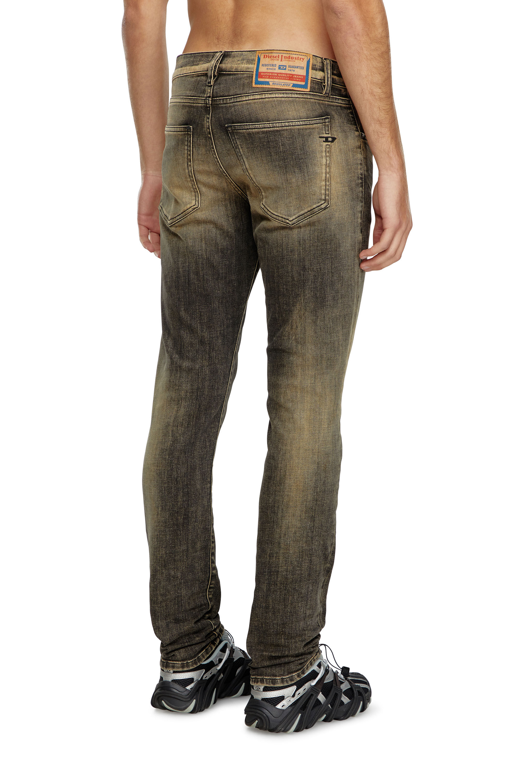 Diesel - Herren Slim Jeans 2019 D-Strukt 09J48, Schwarz/Beige - Image 4