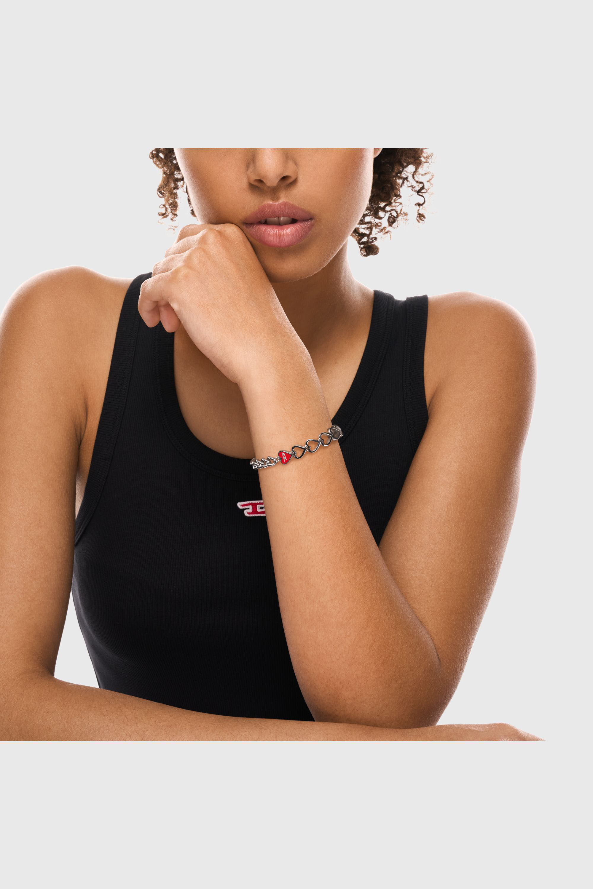 Diesel - DX166840 JEWELLERY, Unisex Armband aus Edelstahlkette in Silber - 3