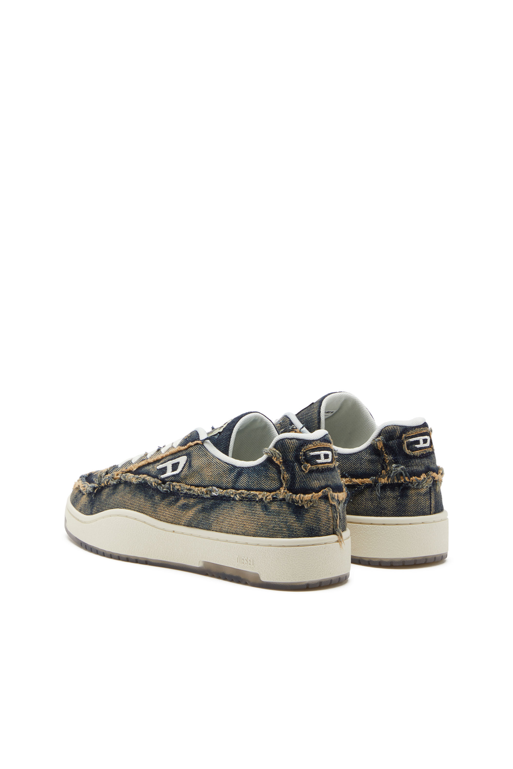 Diesel - S-TRACKER-D LOW, Herren S-Tracker-D-Ausgefranste Sneakers aus Denim mit transparenter Sohle in Blau - 3