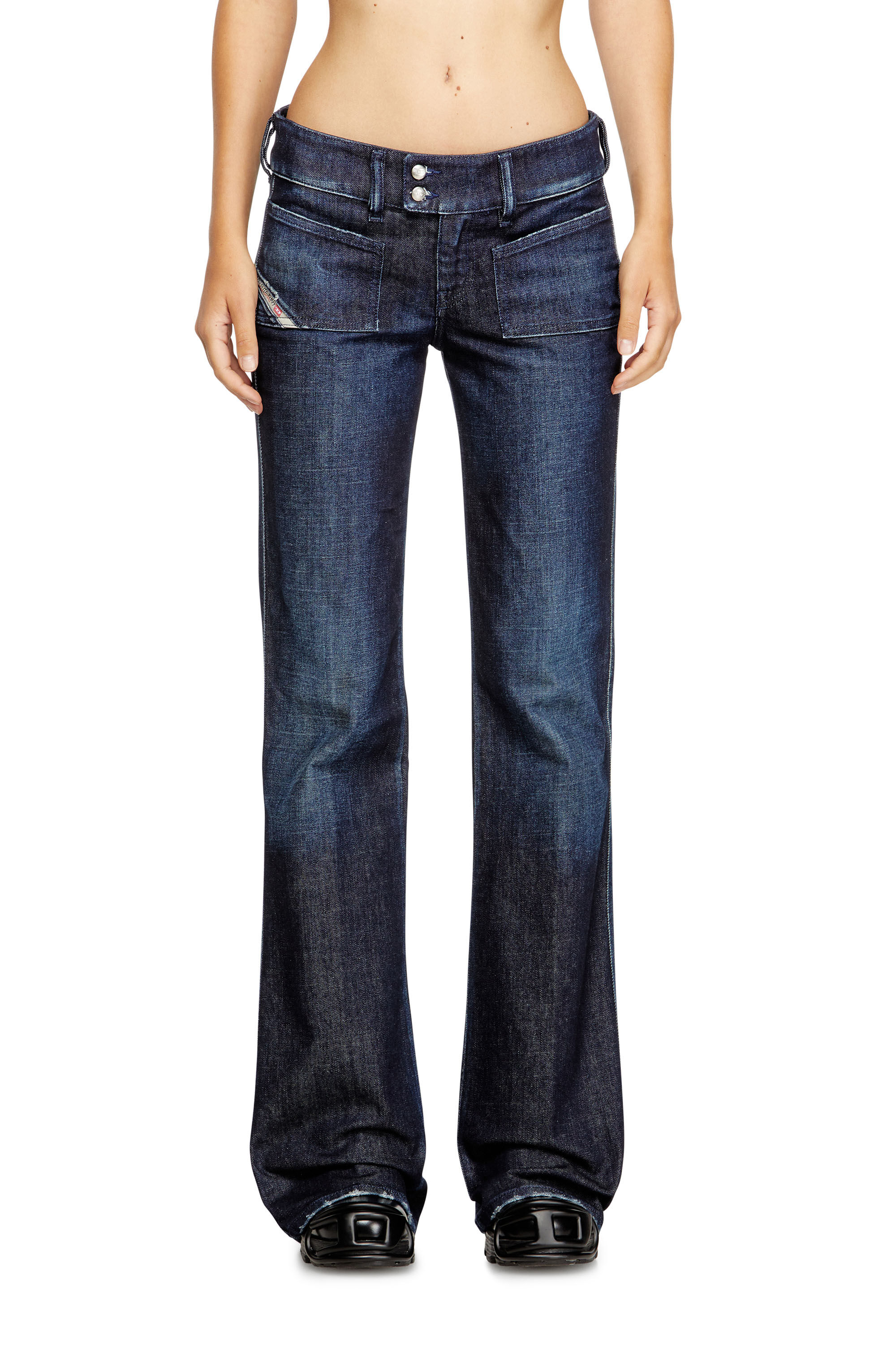 Diesel - Damen Bootcut Jeans D-Hush 09M19, Dunkelblau - 3