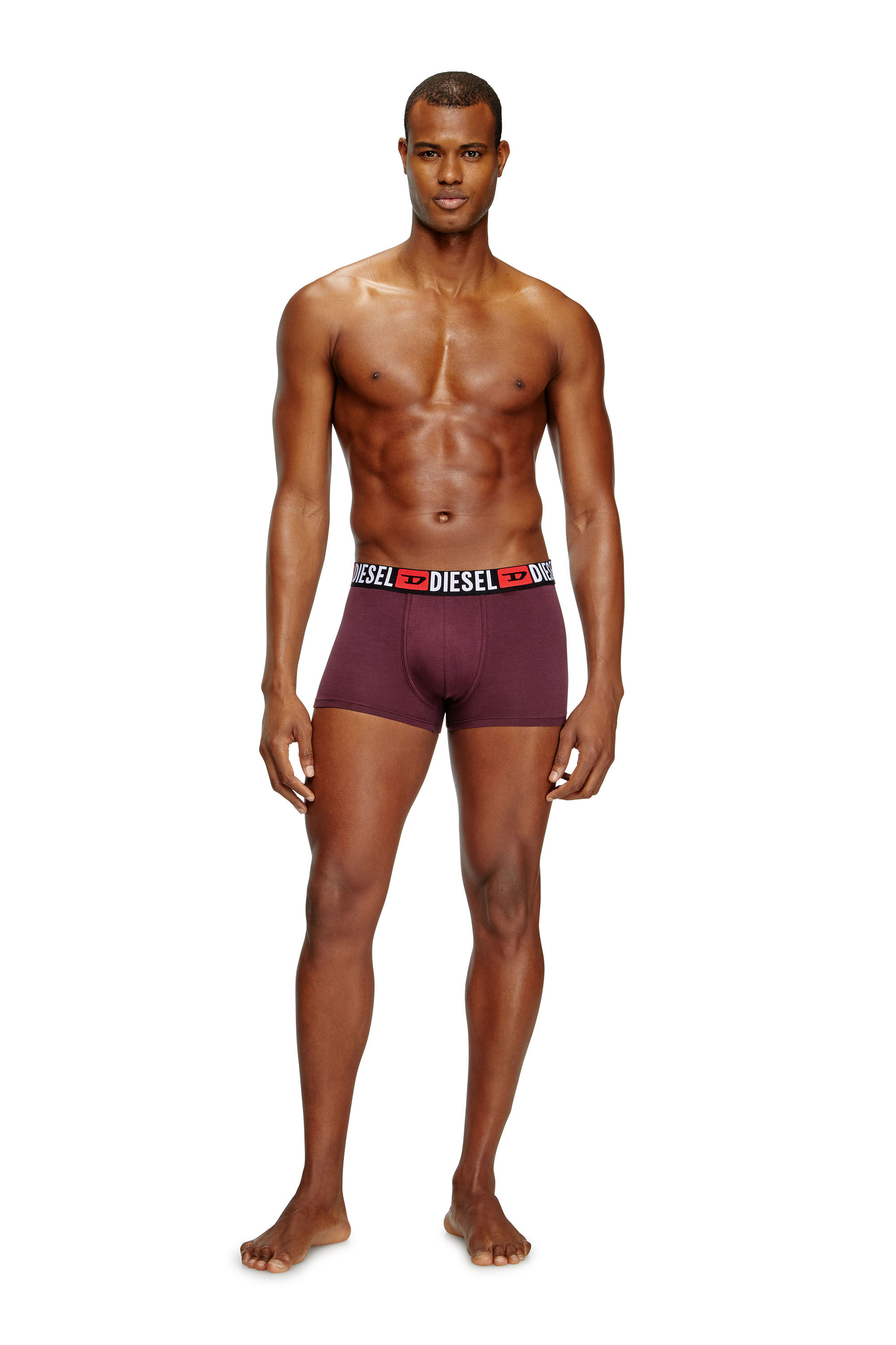 Diesel - UMBX-DAMIENTHREEPACK, Herren Retropants im Dreierpack mit umlaufendem Logo am Bund in Schwarz/Violett - 1