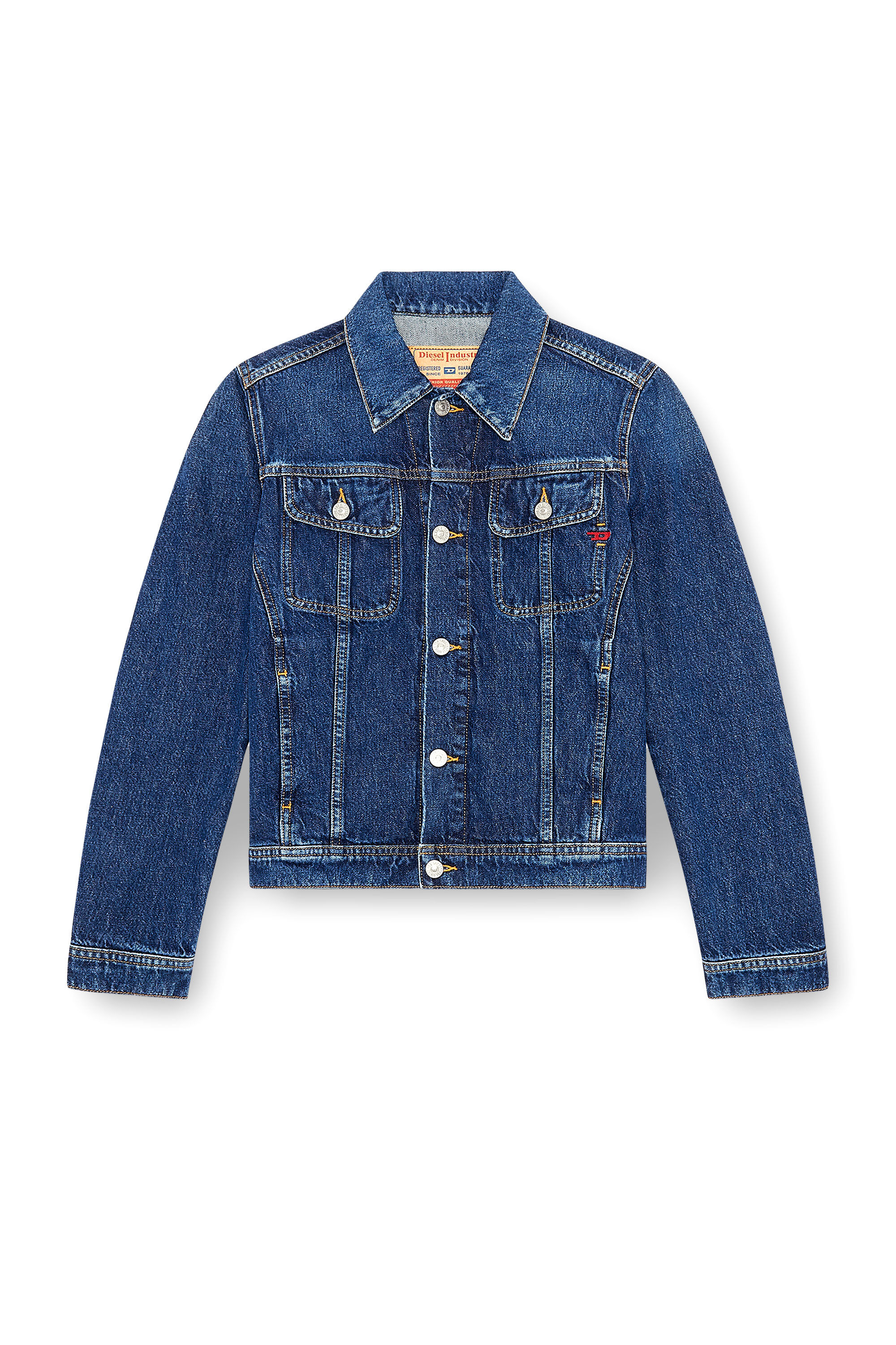 Diesel - DE-BONNY, Damen Truckerjacke aus Denim in Dunkelblau - 2