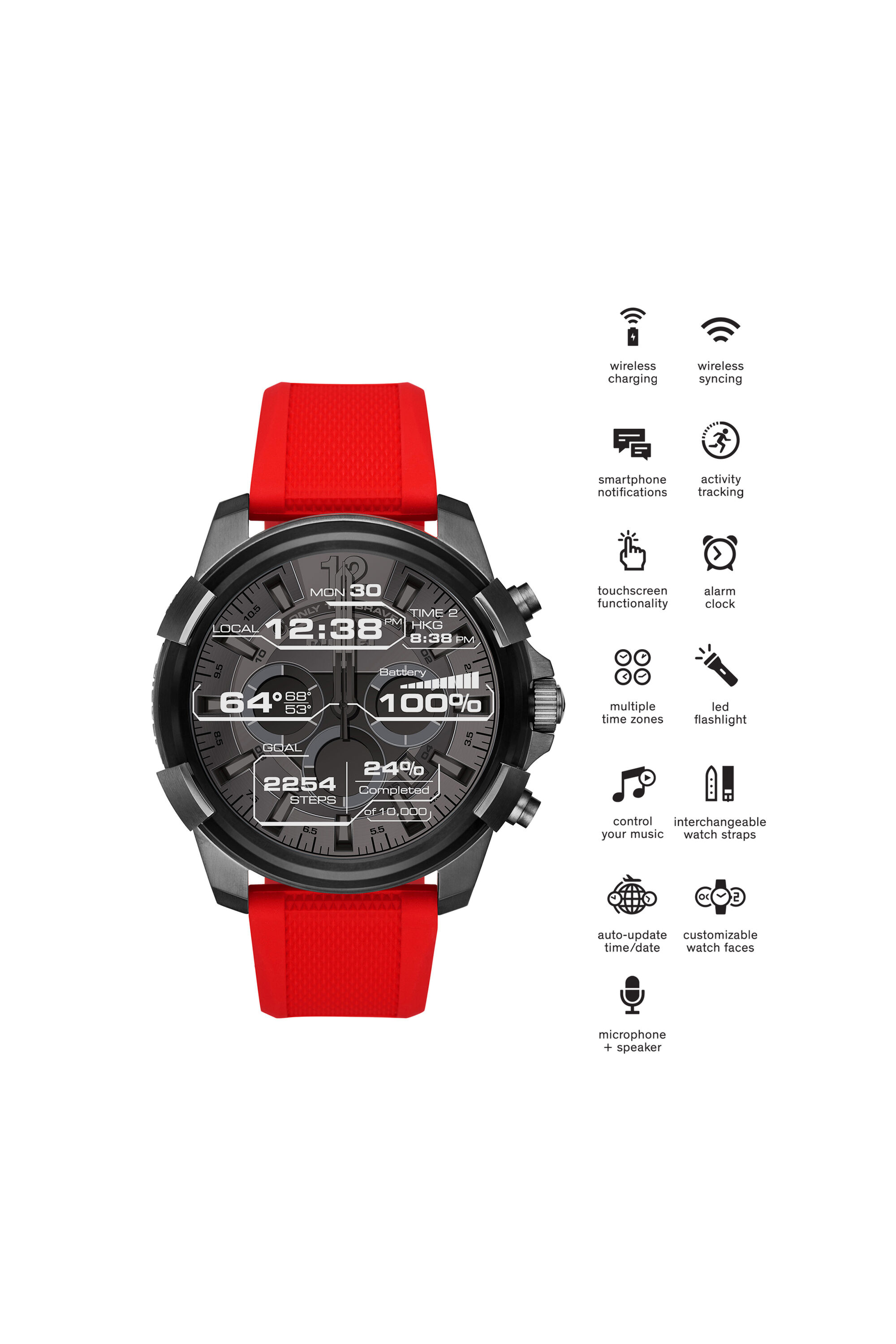 DT2006 Man Red touchscreen smartwatch 48 mm Diesel