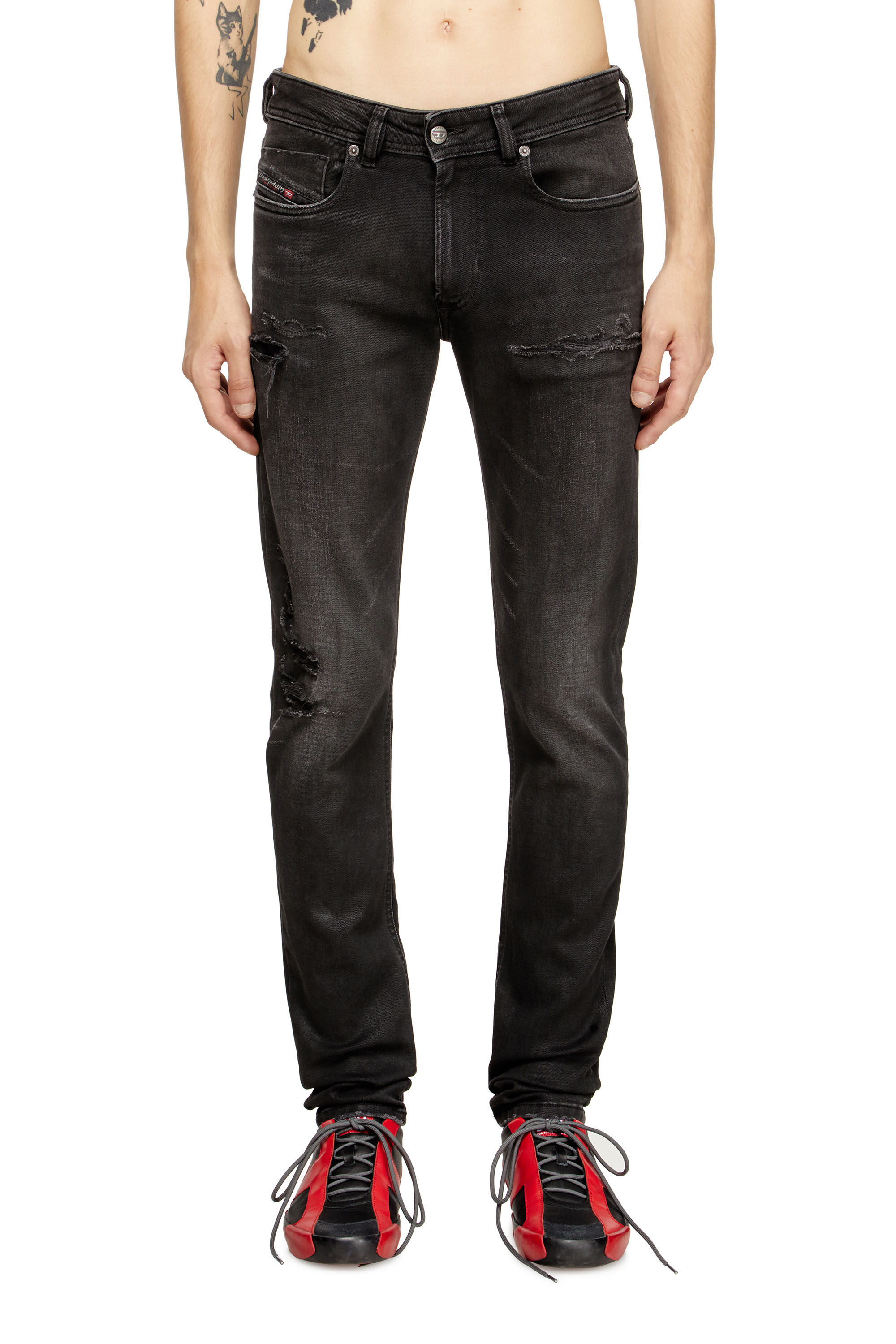 Diesel - Herren Skinny Jeans 1979 Sleenker 068SG, Schwarz/Dunkelgrau - 3