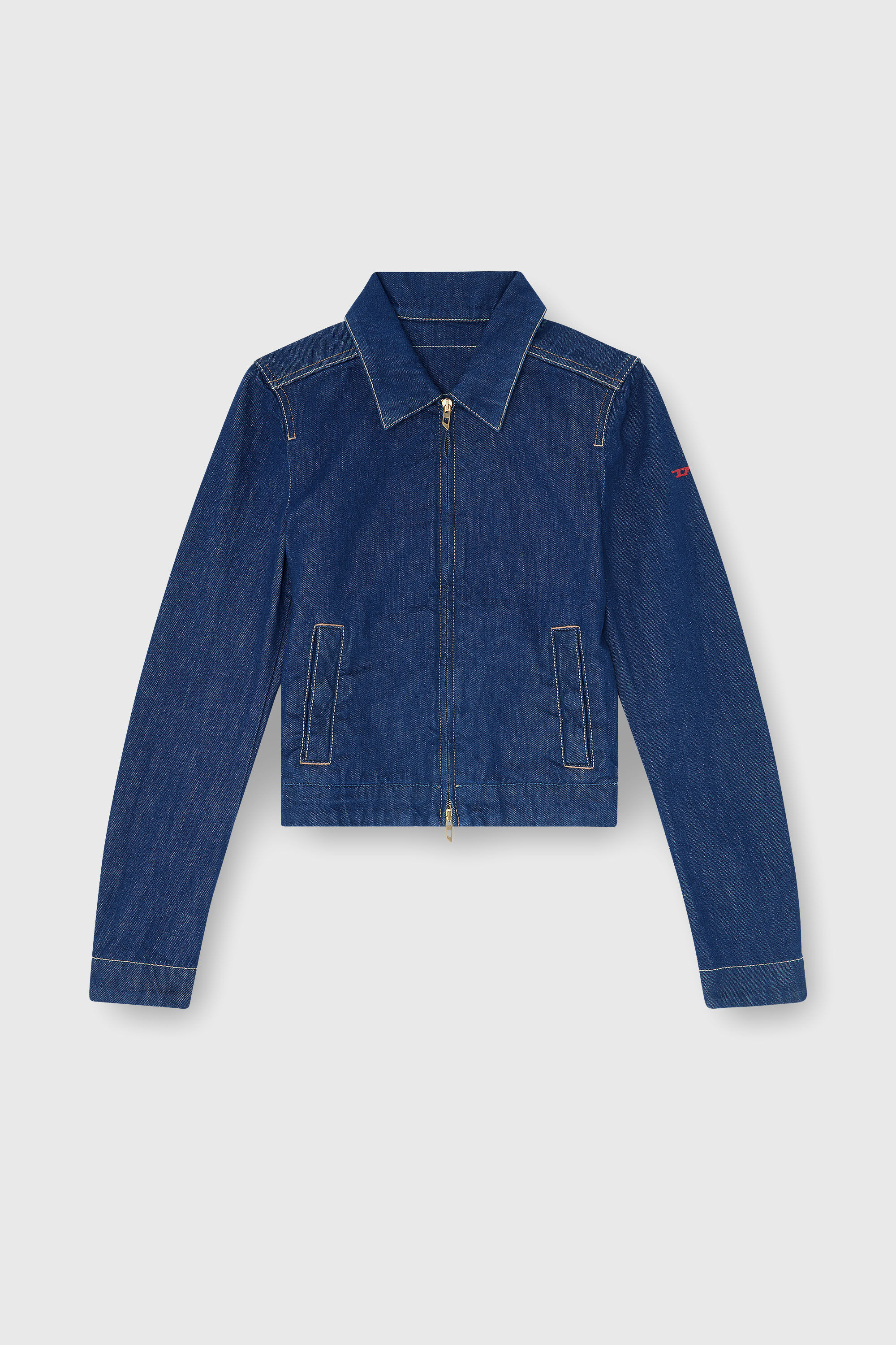 Diesel - DE-CORB, Damen Coach-Jacke aus rinse denim in Dunkelblau - 2