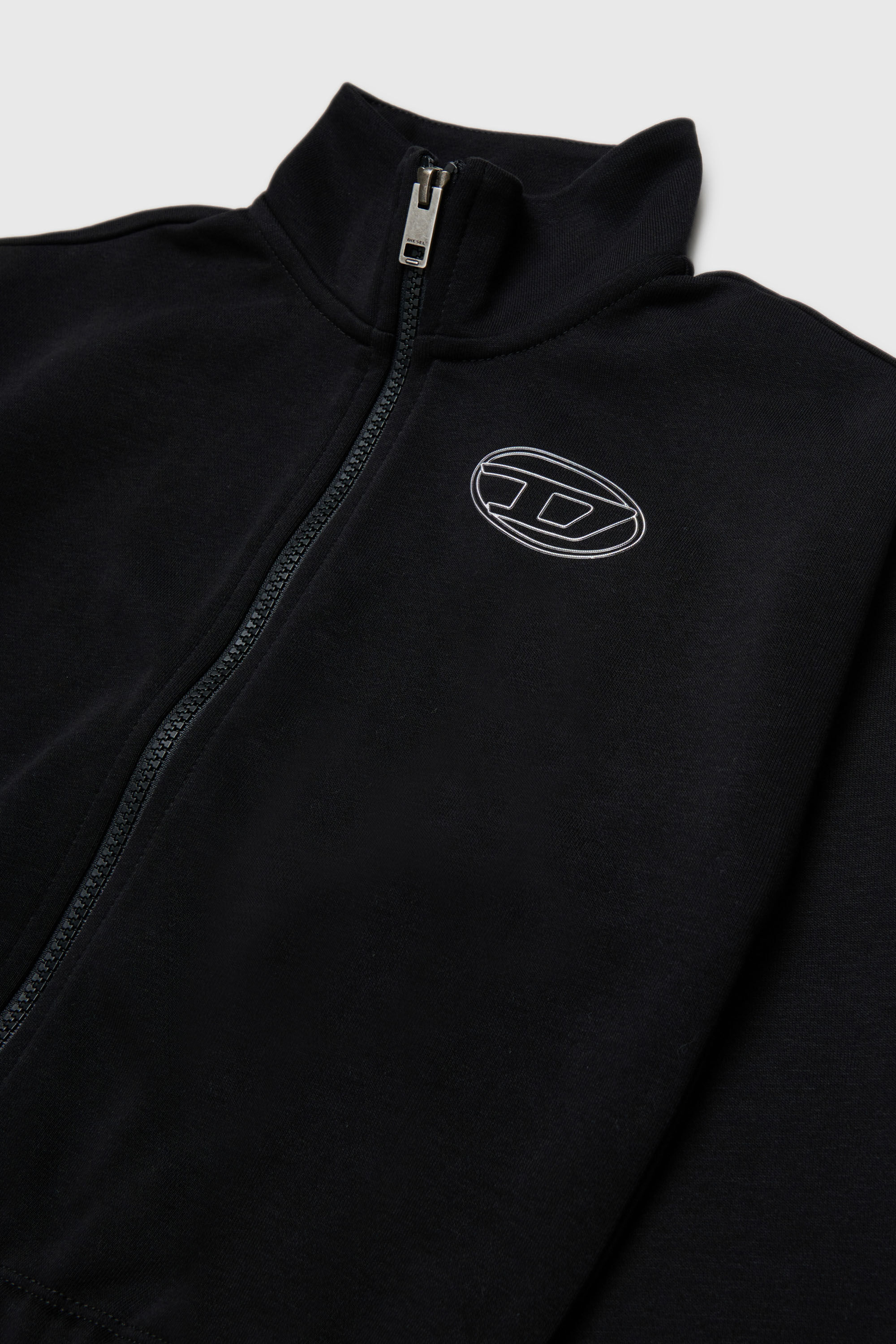 Diesel - SALILA, Damen Sweatshirt mit Rei&szlig;verschluss und Oval D Logo in Schwarz - 3