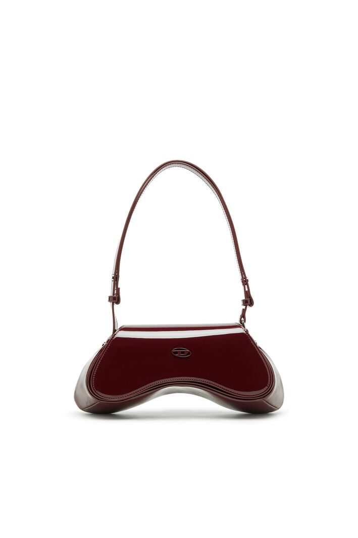 Diesel - PLAY CROSSBODY, Damen Play-Glänzende Crossbody-Tasche in Burgunderrot - 2