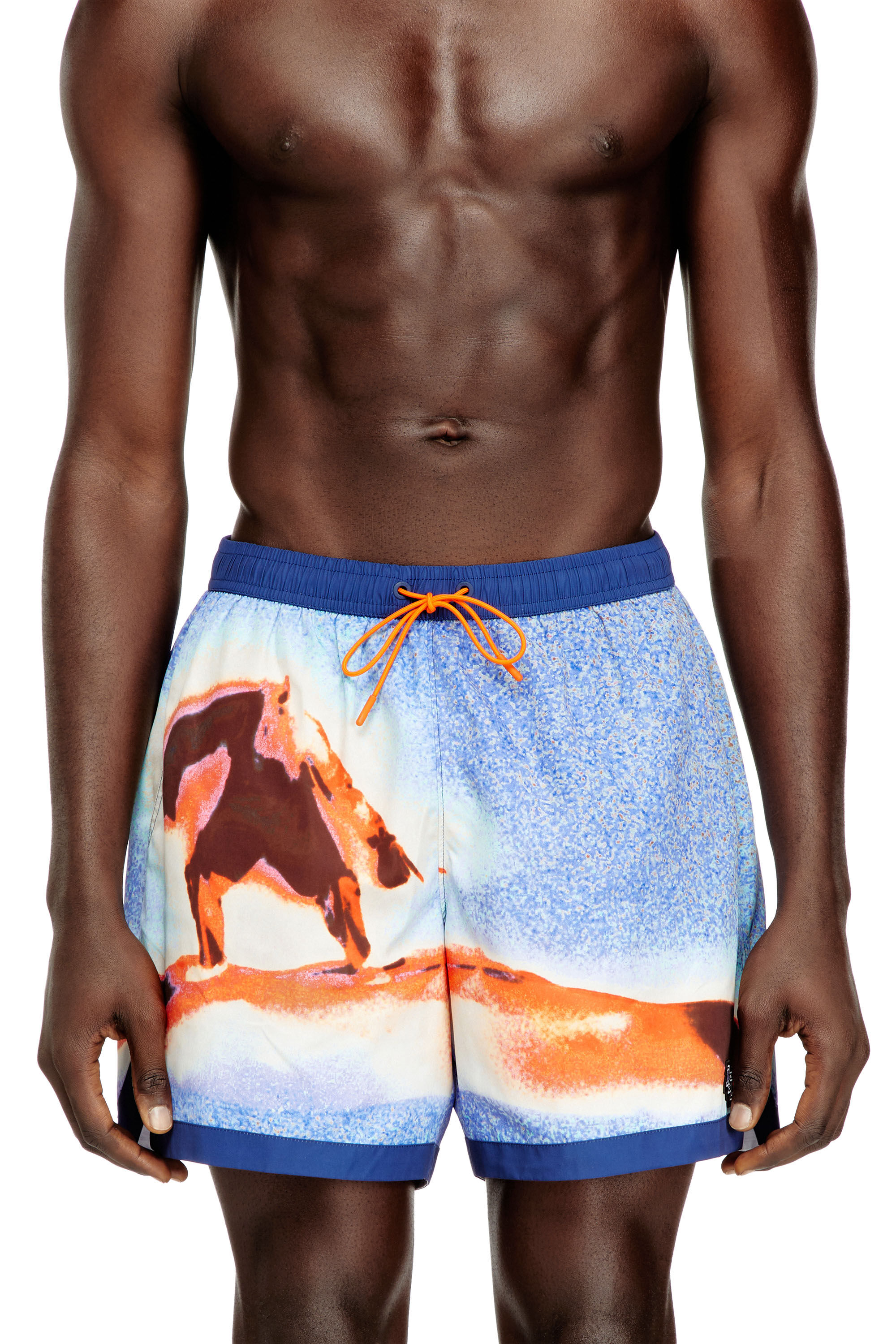 Diesel - SOCCER-41-D-POP-C, Herren Badeshorts mit durchgängigem Surfbretter-Print in null - 1