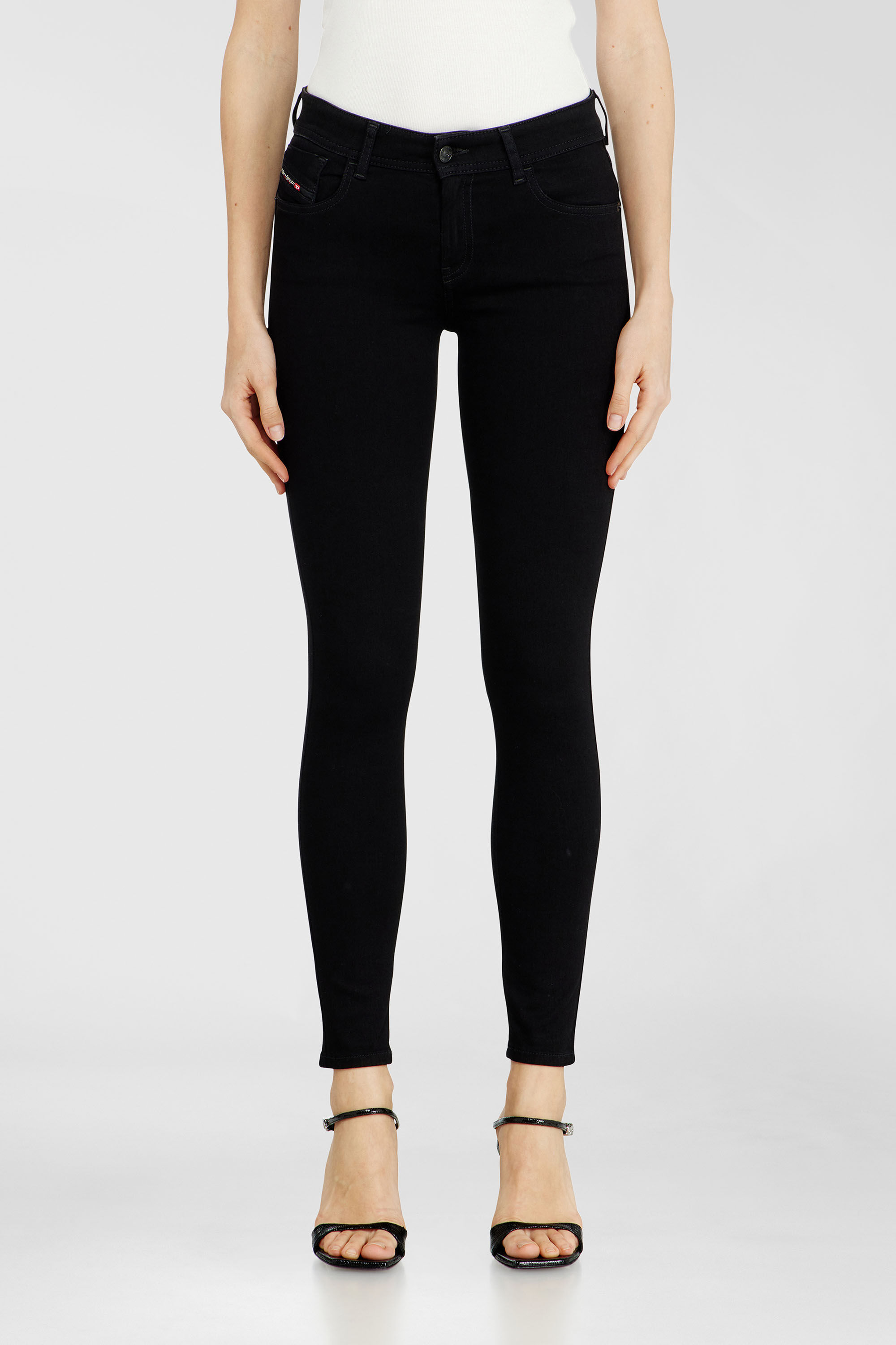 Diesel - Damen Skinny Jeans 2017 Slandy 069EF, Schwarz/Dunkelgrau - 4