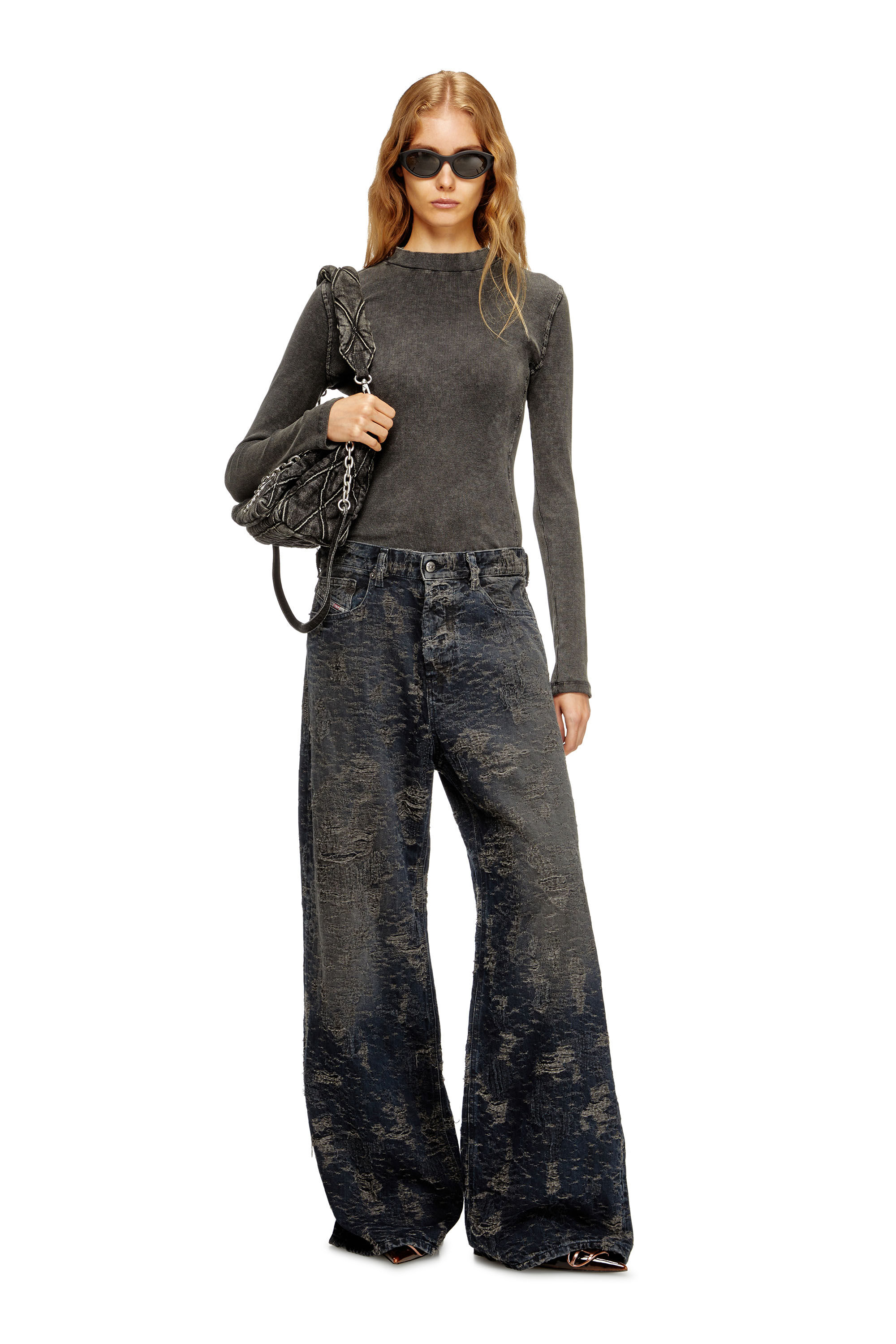 Diesel - Damen Relaxed Jeans 1996 D-Sire 007BV, Schwarz/Dunkelgrau - 1