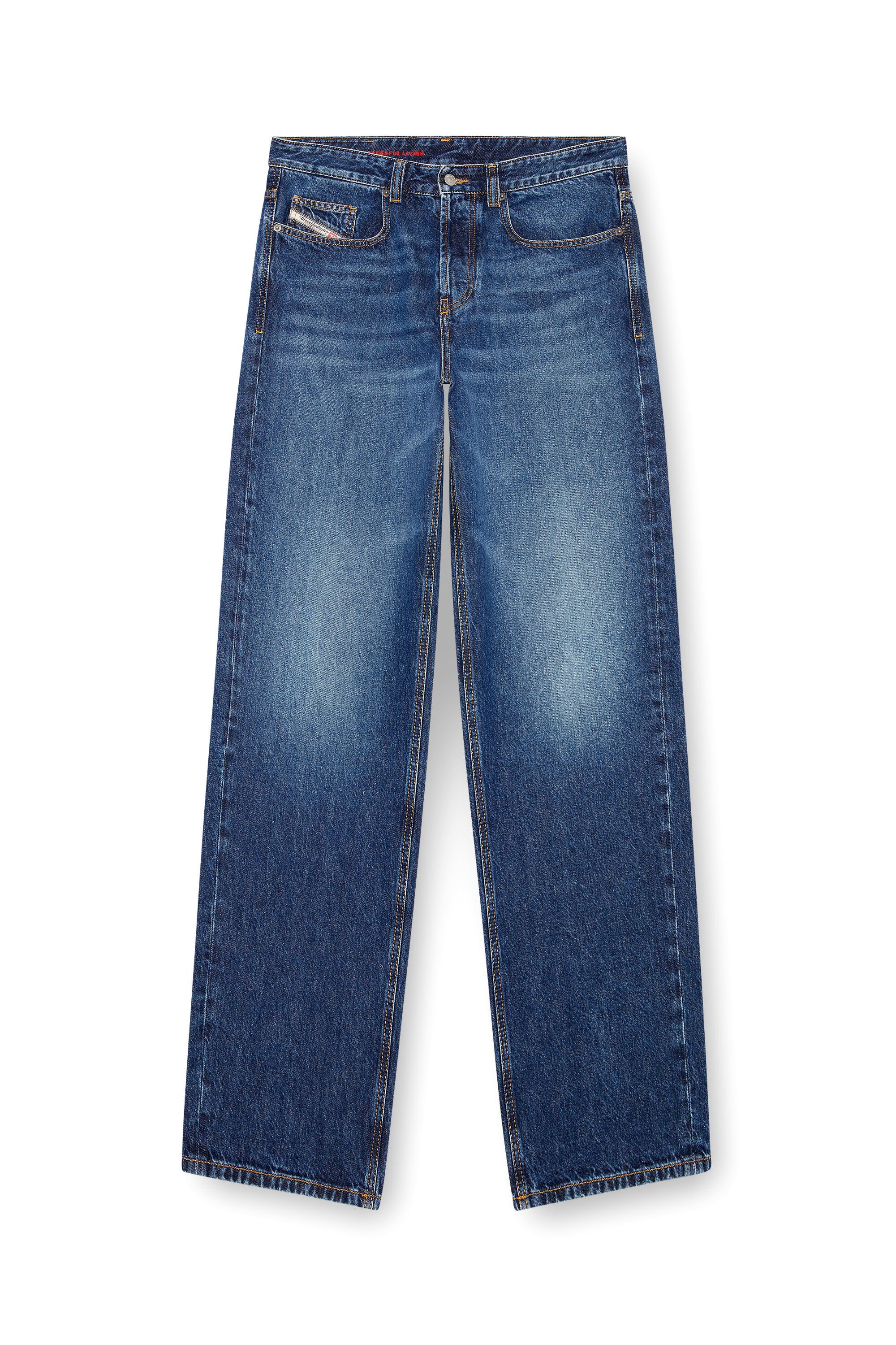 Diesel - Herren Straight Jeans 2001 D-Macro 09I27, Mittelblau - Image 2