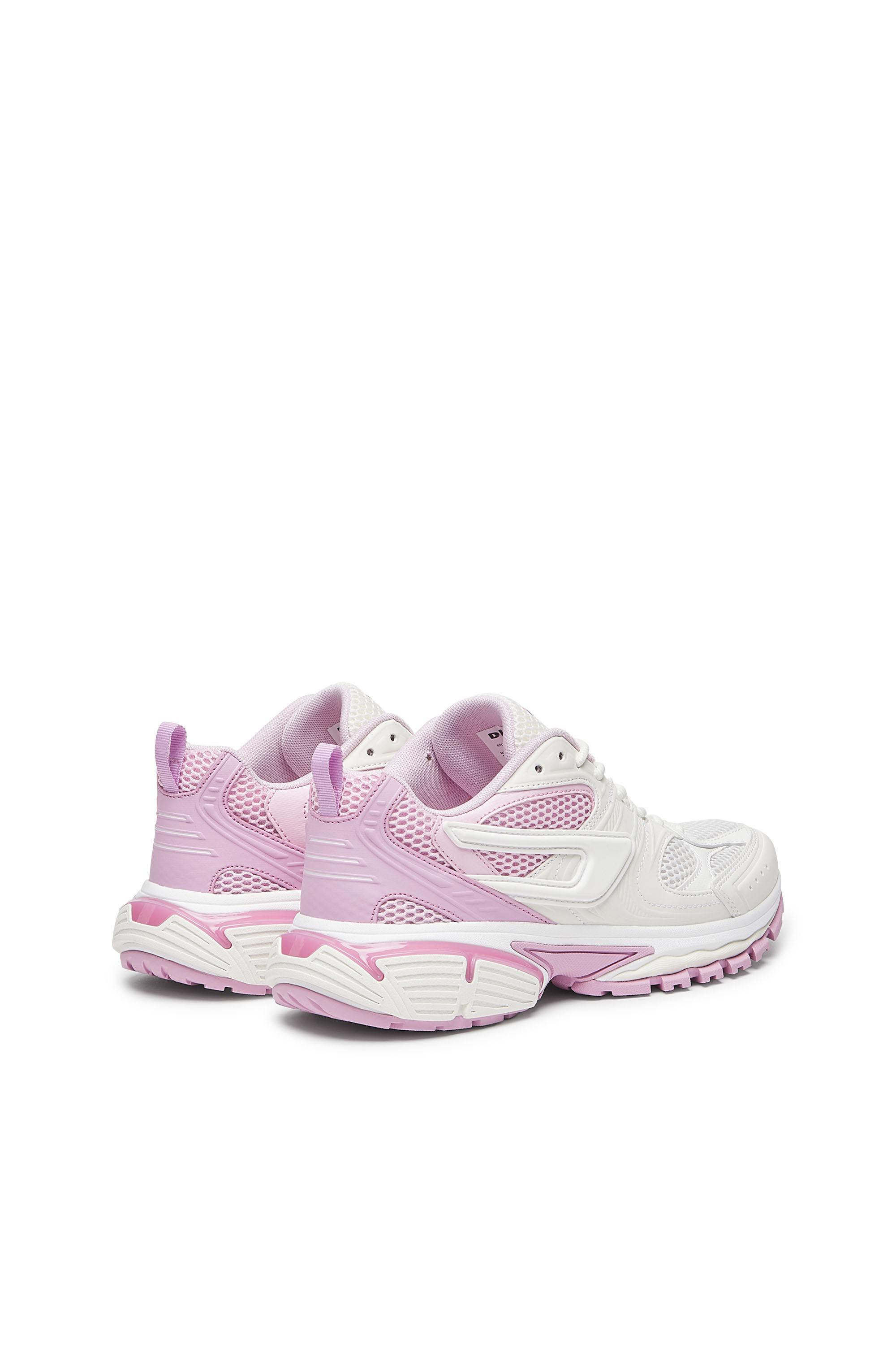 Diesel - S-SERENDIPITY PRO-X1 W, Damen S-Serendipity Pro-X1 W - Mesh-Sneakers mit geprägten Overlays in Weiss/Rosa - 3