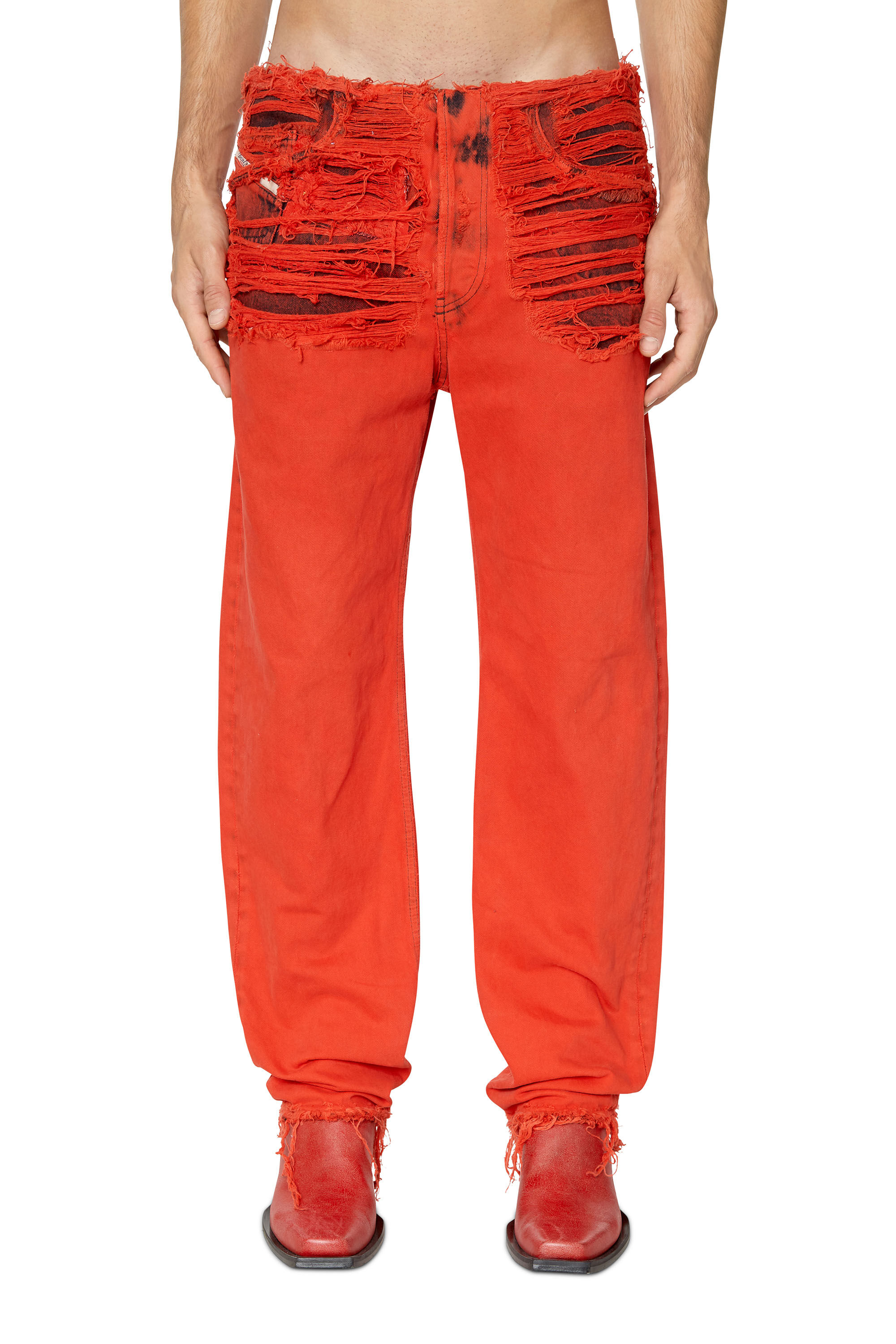 Diesel - 2010 D-Macs 007P1 Straight Jeans, Rot - Image 3