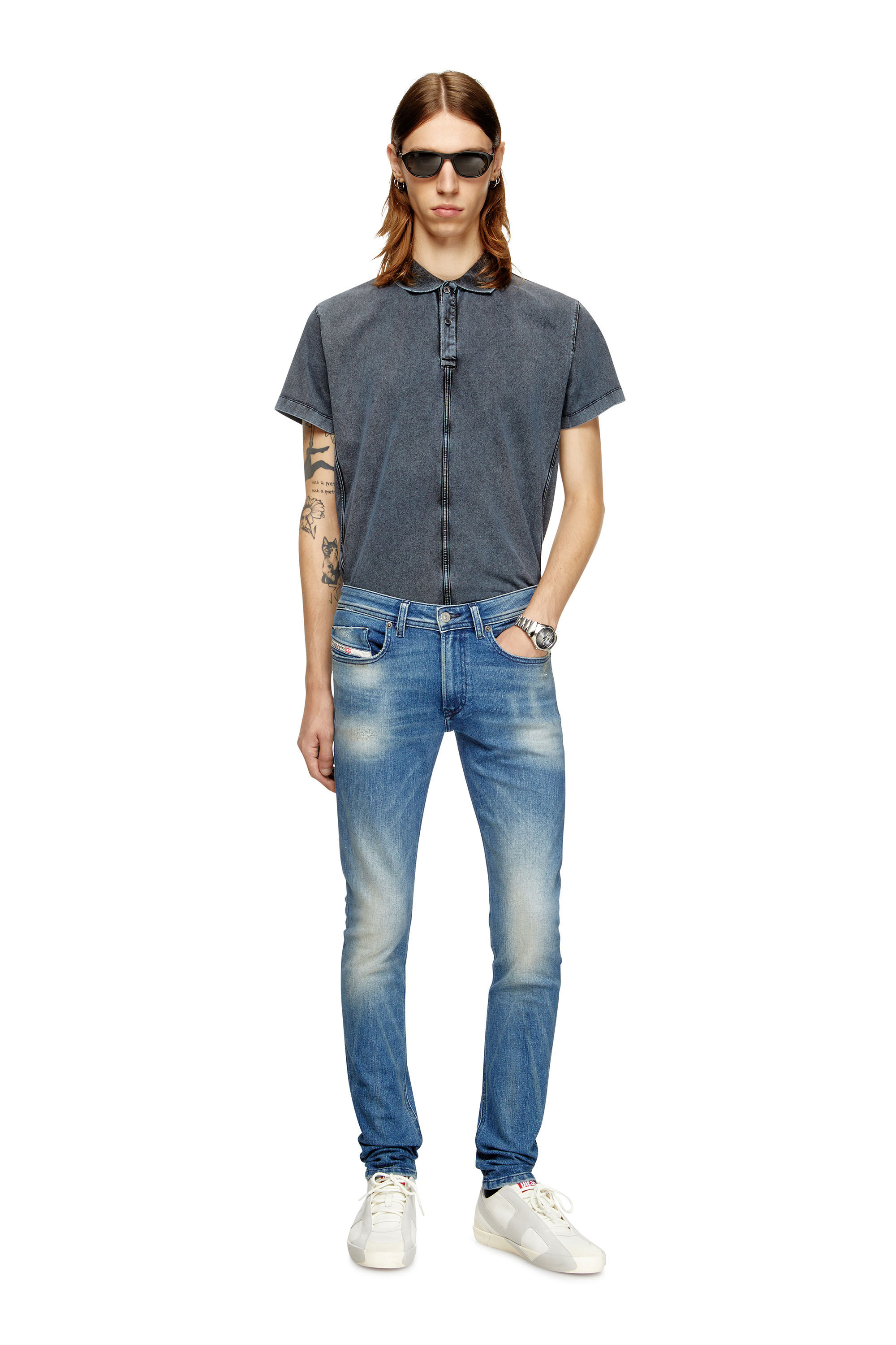 Diesel - Herren Skinny Jeans 1979 Sleenker 0DBDR, Mittelblau - 1