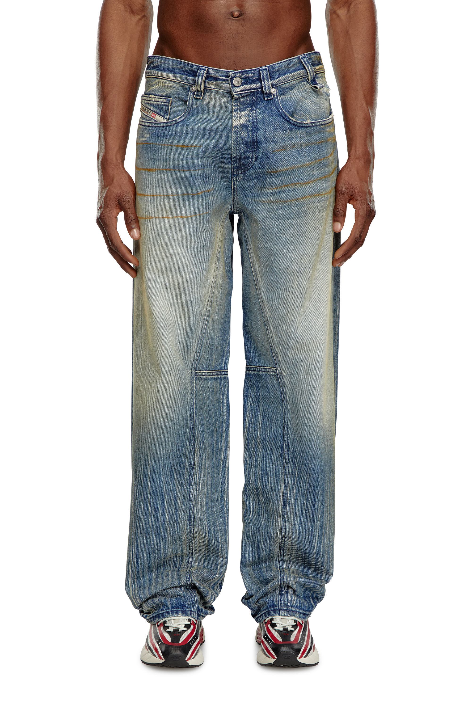 Diesel - Herren Straight Jeans 2001 D-Macro 09I97, Mittelblau - Image 3