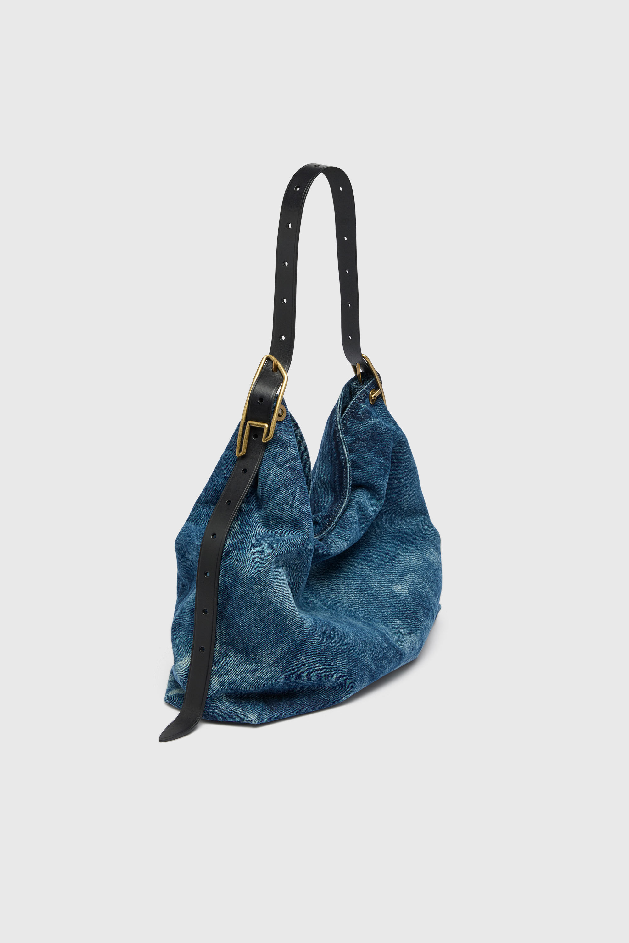 Diesel - D-LINE HOBO L, Damen D-Line-Denim Hobo-Tasche in Mittelblau - 7