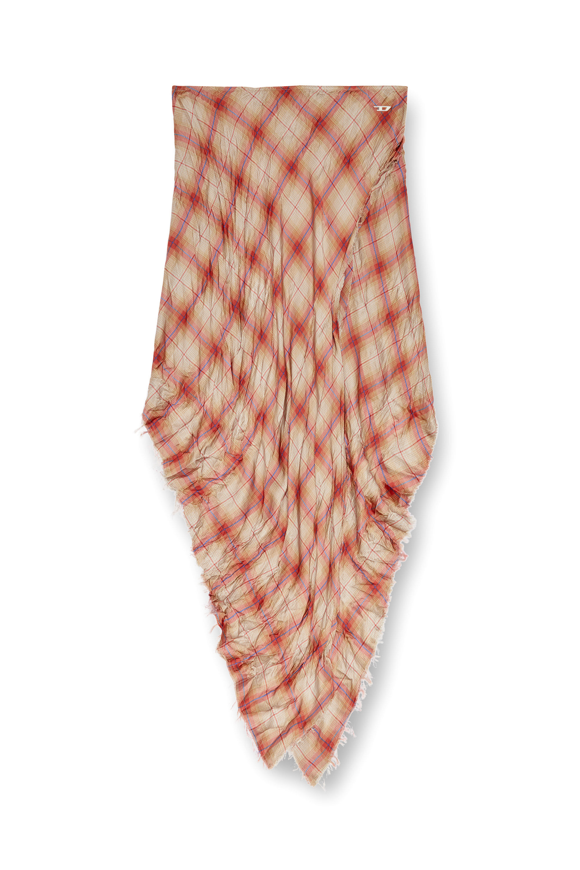 Diesel - O-DEON, Damen Wickelrock aus Satin mit Knitter-Effekt in Rot - Image 2