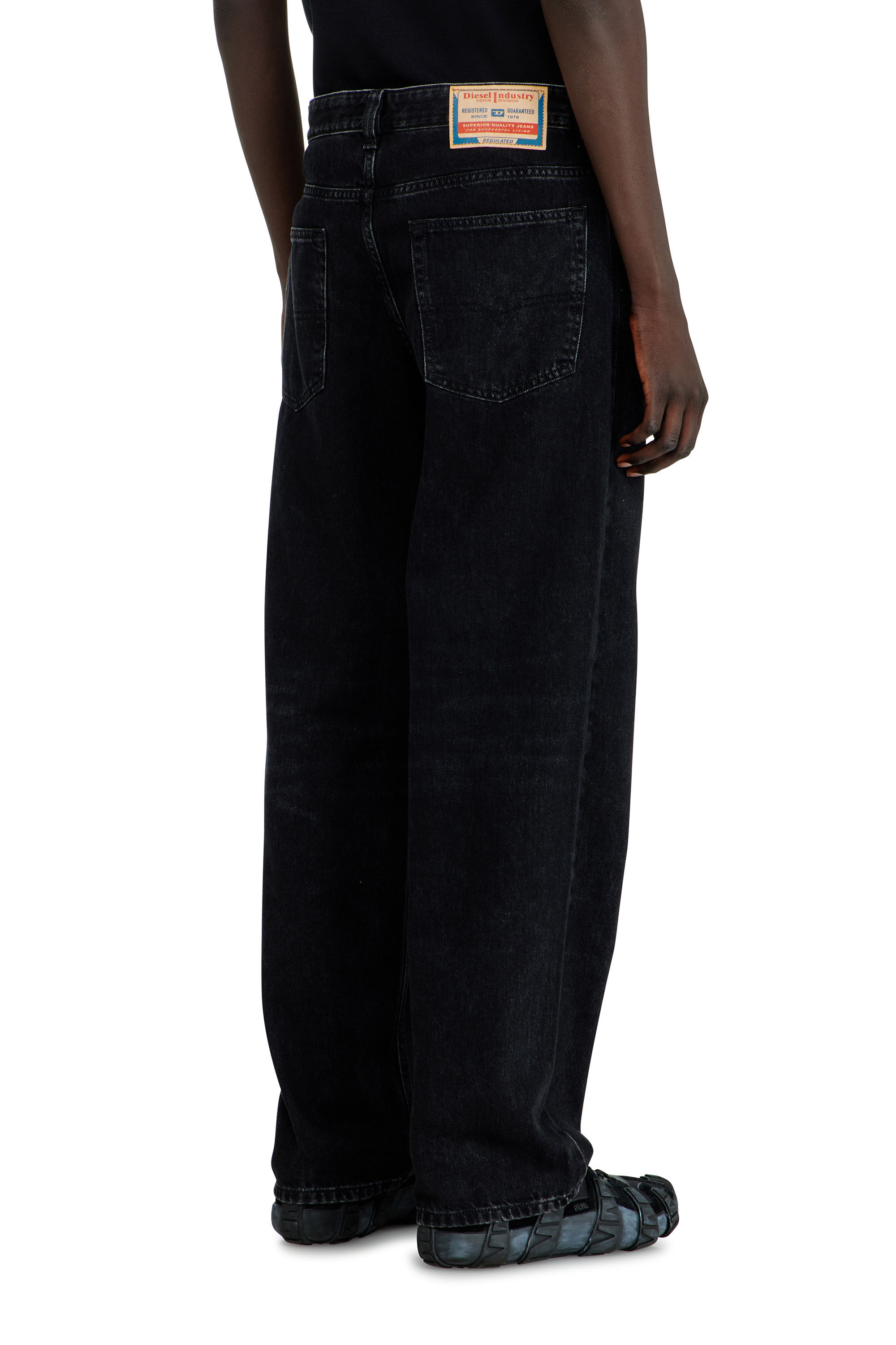 Diesel - Herren Relaxed Jeans 2001 D-Macro 09P09, Schwarz/Dunkelgrau - 5