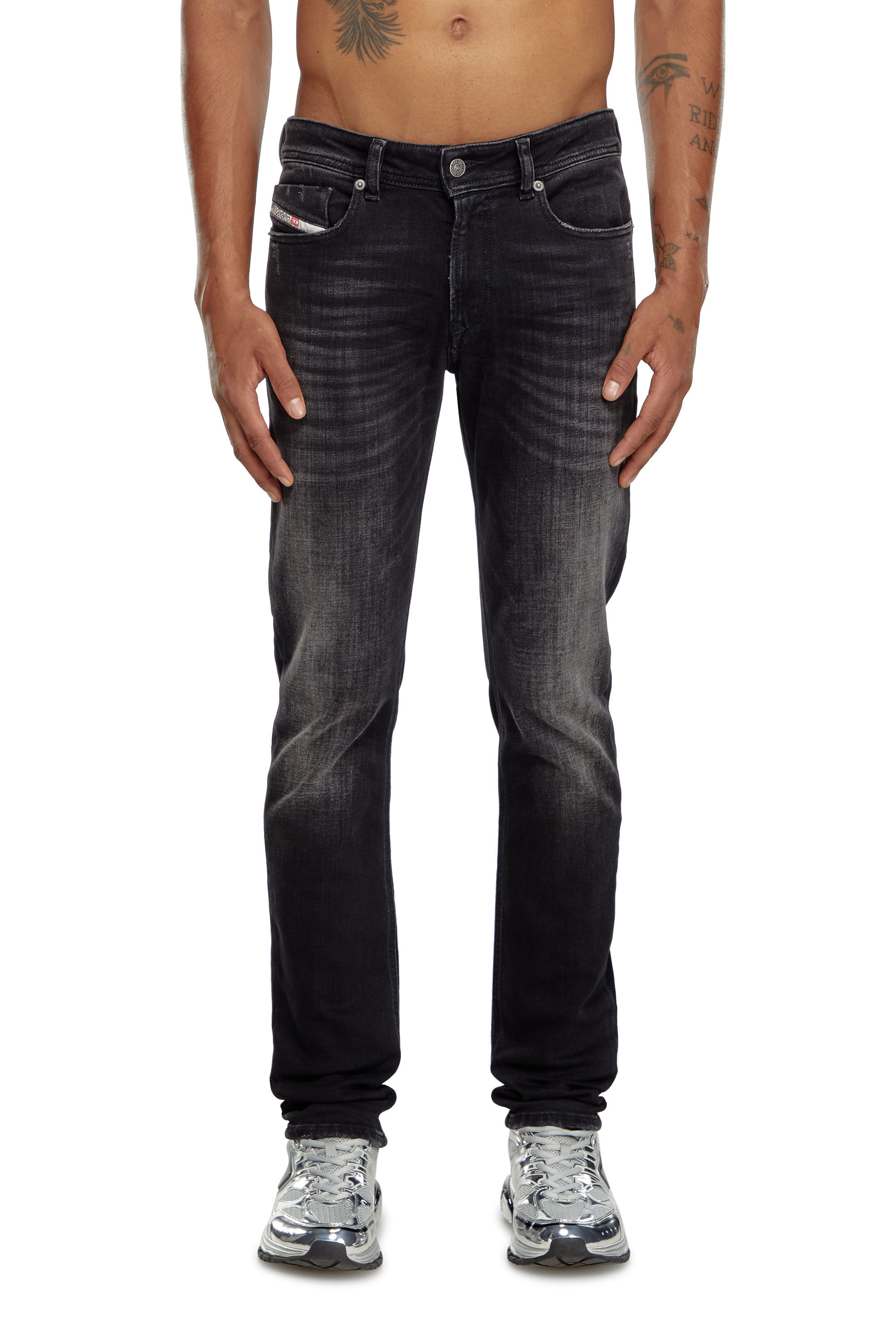 Diesel - Herren Skinny Jeans 1979 Sleenker 09K11, Schwarz/Dunkelgrau - 3