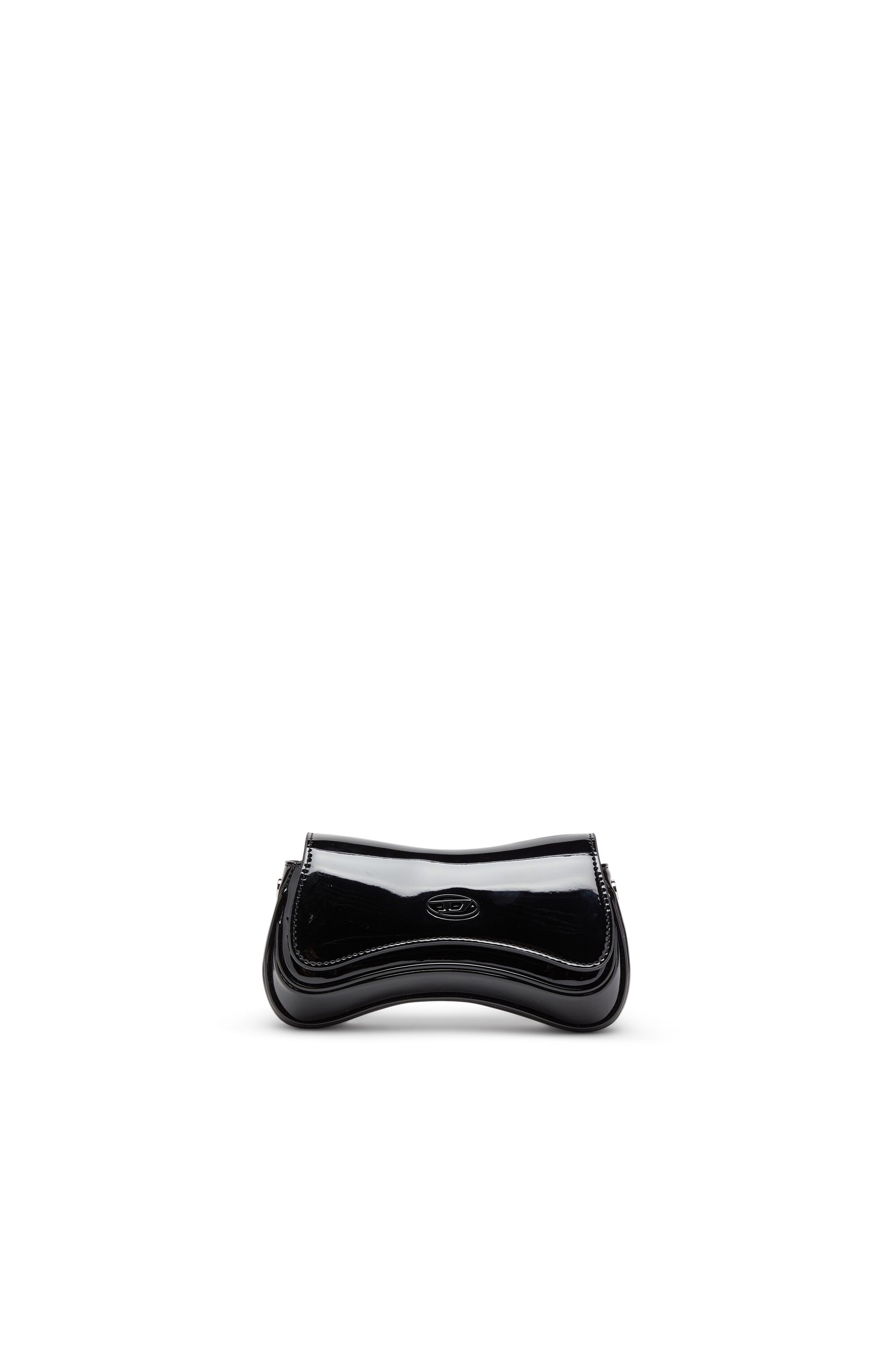 Diesel - PLAY CROSSBODY XS, Damen Play-Kleine Umhängetasche aus glänzendem PU in Schwarz/Flash mirror - 1