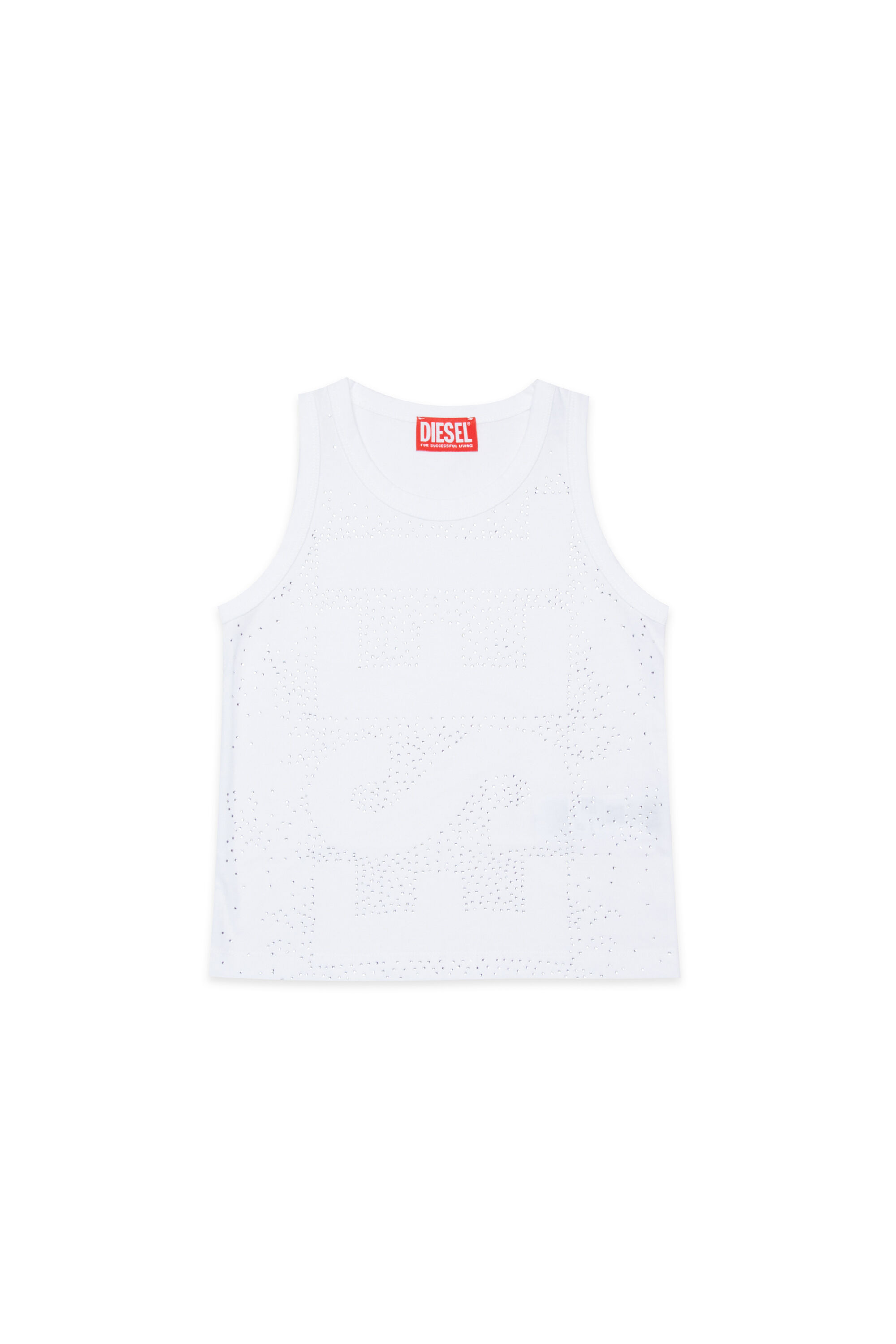 Diesel - TSTUDS, Damen Tanktop mit Nietenlogo in Wei&szlig; - 1