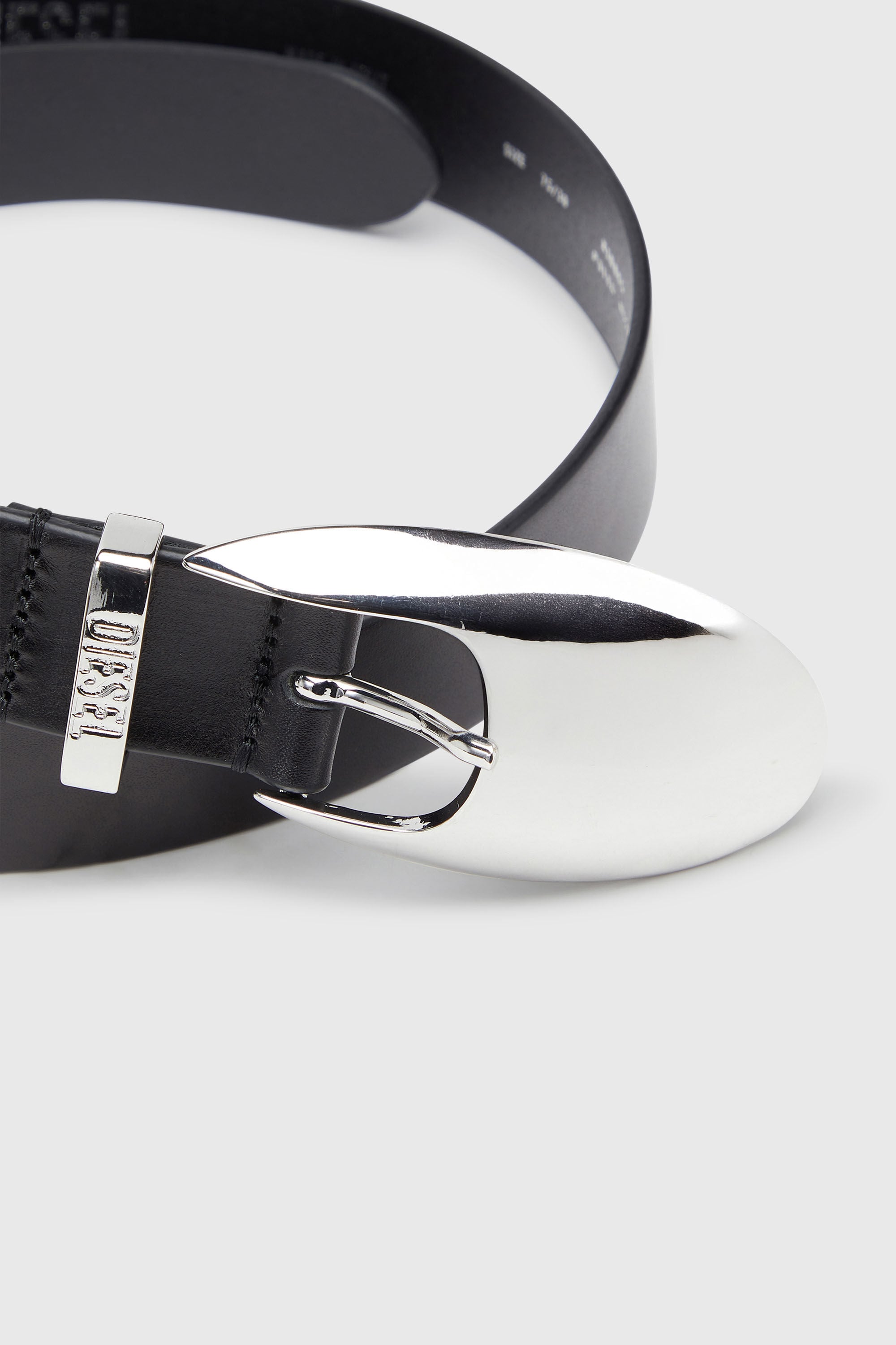 Diesel - B-ROP 30, Damen 3 cm G&uuml;rtel aus Pull-up-Leder mit D-Schlie&szlig;e in Schwarz - 3
