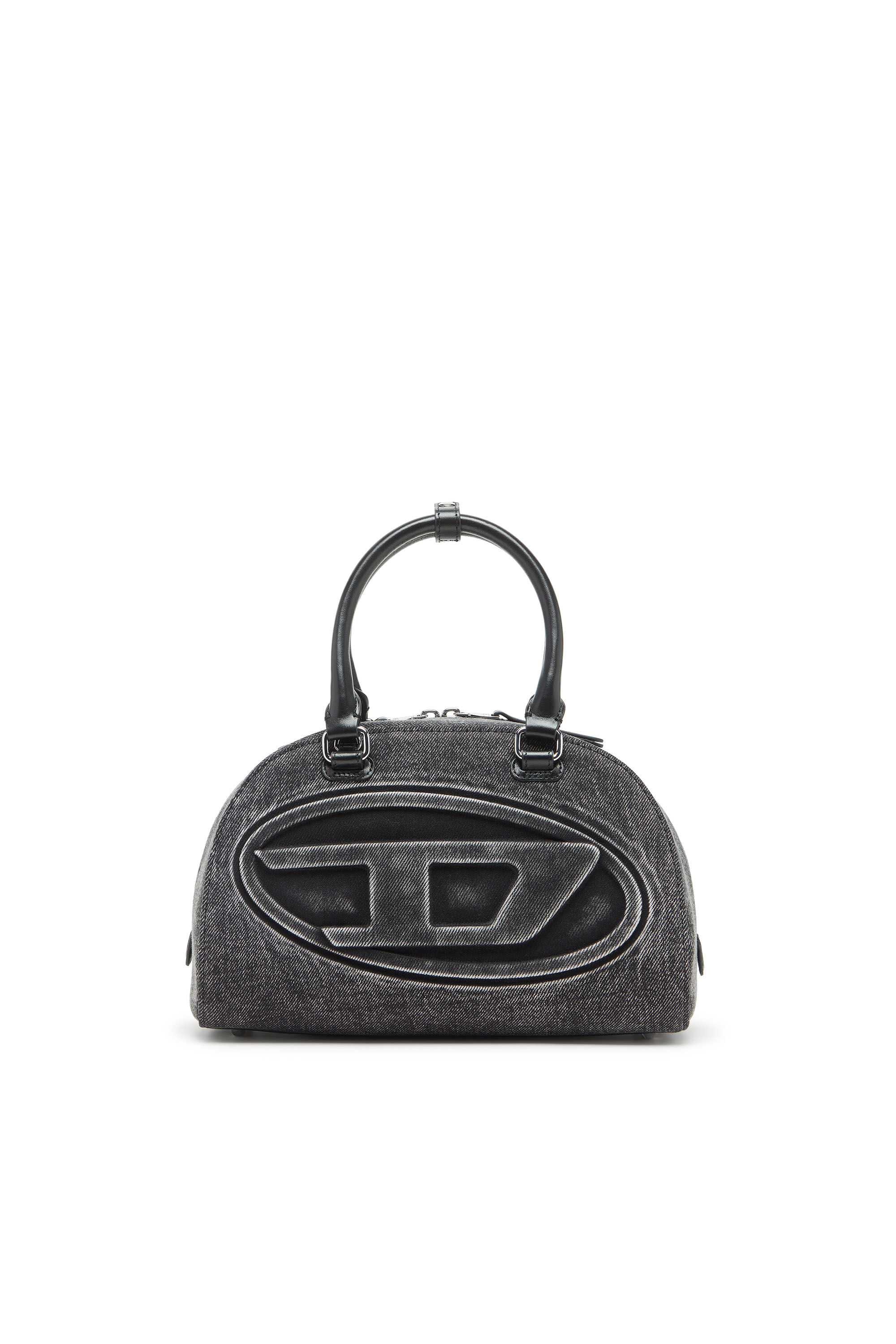 Diesel - 1DR DOME TOP HANDLE, Damen 1DR Dome-Bowlingtasche aus gewaschenem Denim in null - 1