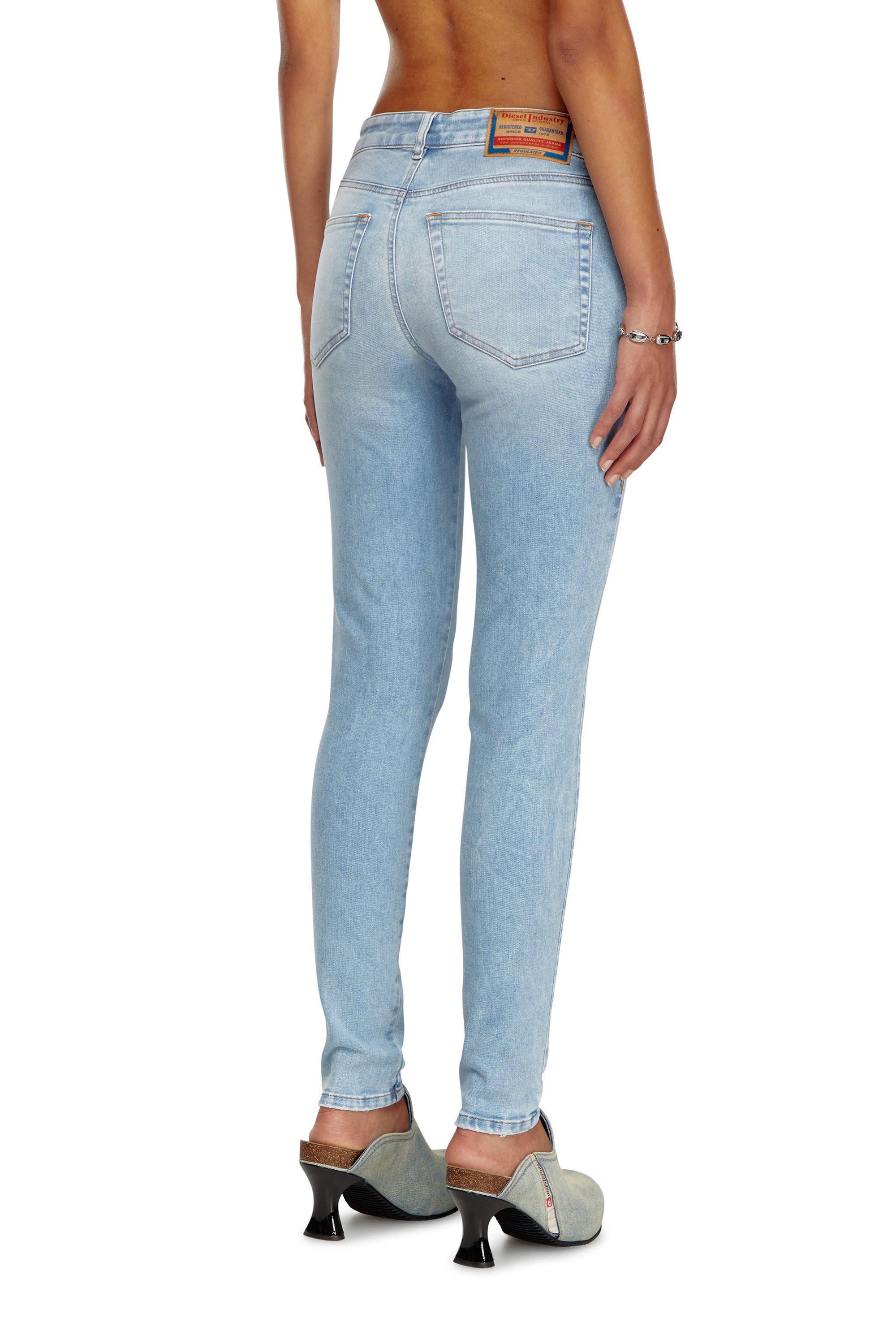 Diesel - Damen Super skinny Jeans 2017 Slandy 09J13, Hellblau - Image 4