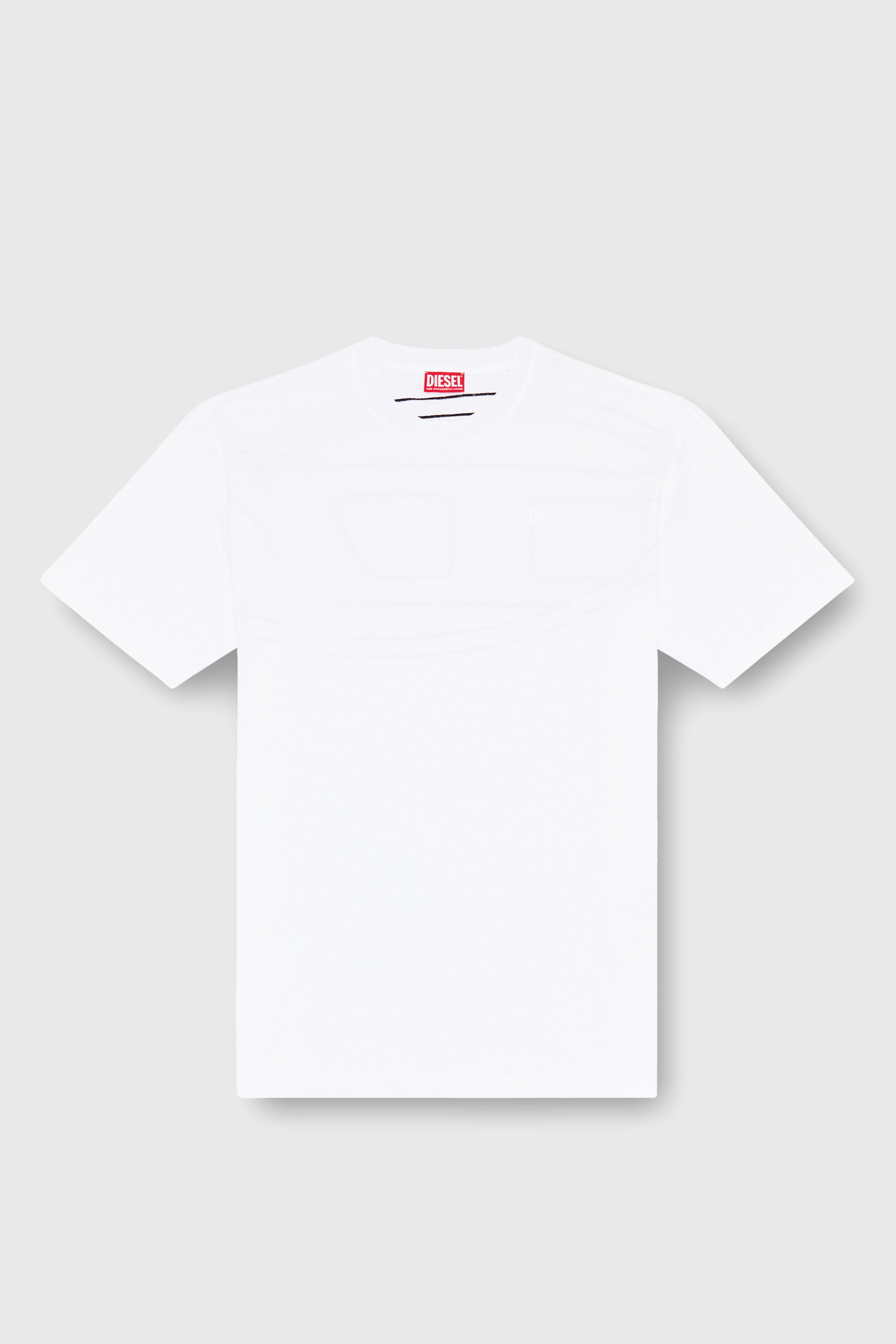 Diesel - T-BOGGY-MEGOVAL-D, Man's T-shirt with maxi oval D embroidery in White - 2