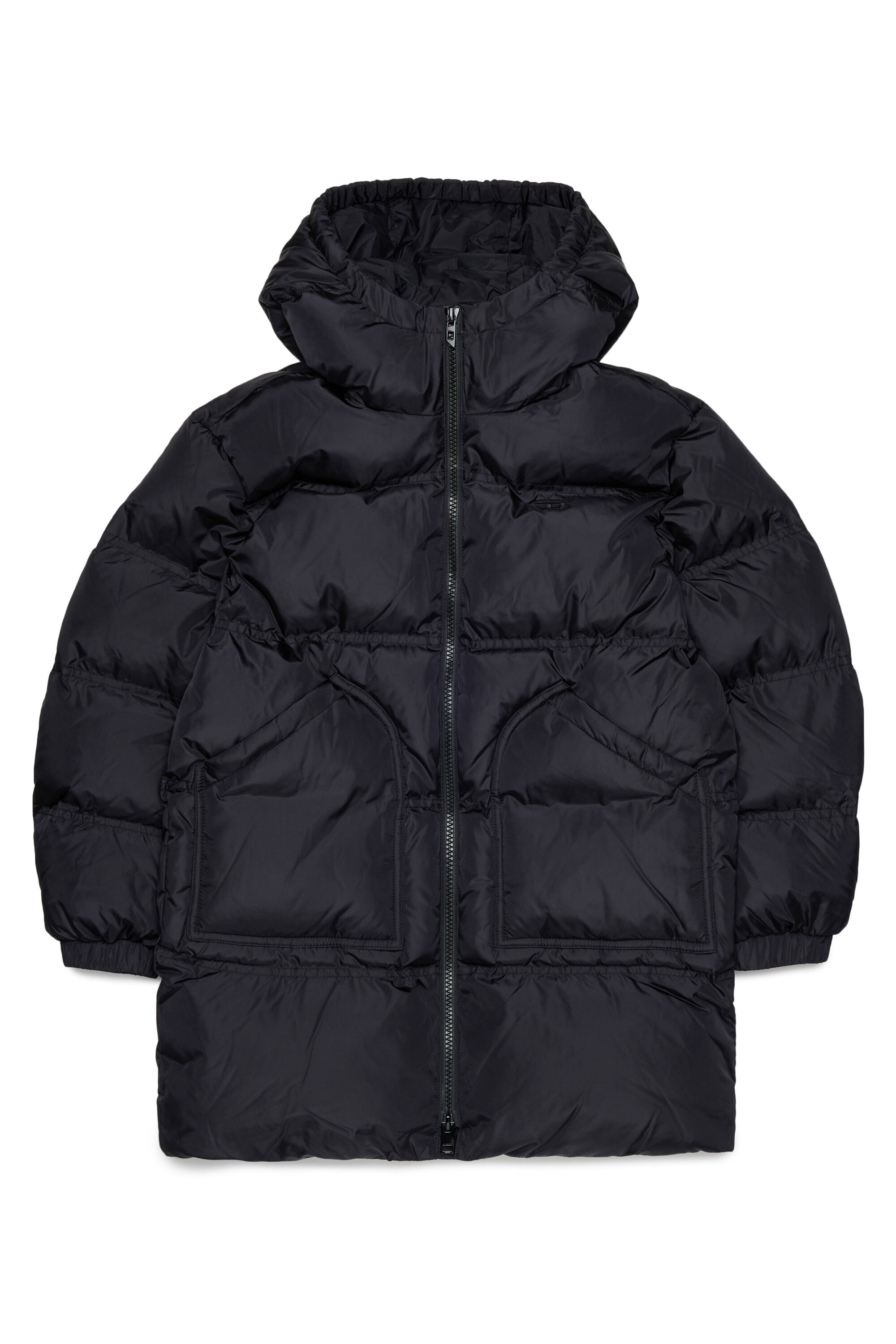 Diesel - JRIVONLONG, Unisex Steppmantel mit oversized Taschen in Schwarz - 1