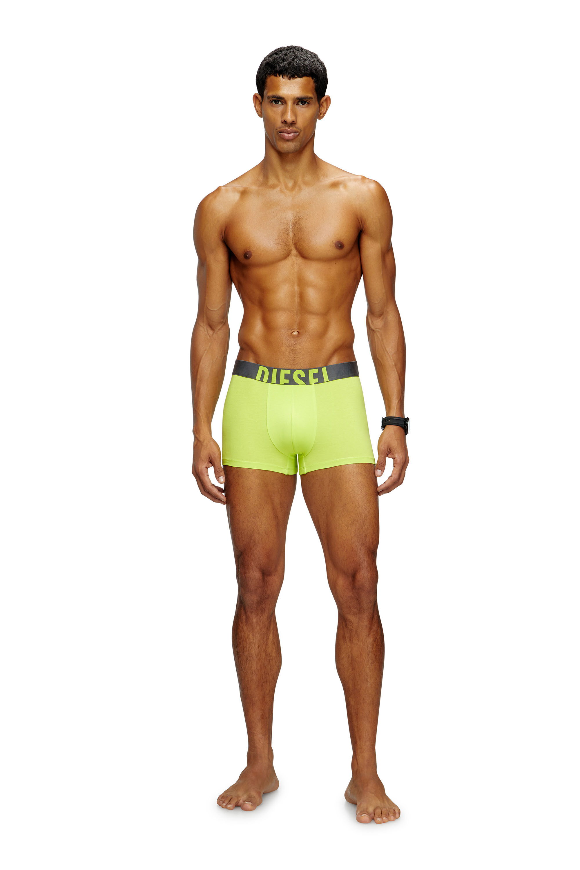 Diesel - DAMIEN-D-POP-3PACK-40, Herren Retropants im Dreierpack aus Baumwollstretch in Grau/Grün - 1