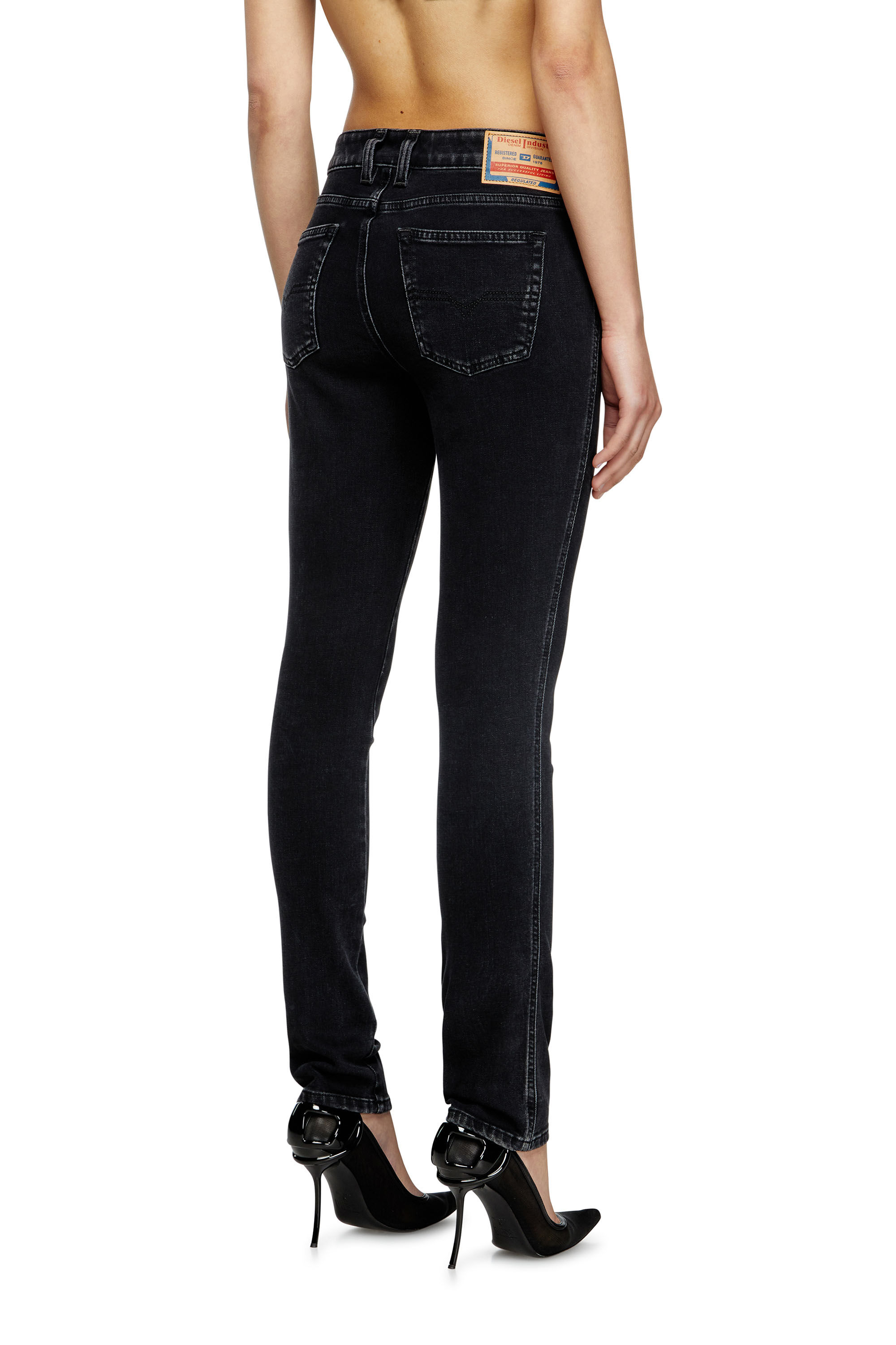 Diesel - Damen Slim Jeans 1992 D-Jiann 09M69, Schwarz/Dunkelgrau - 4