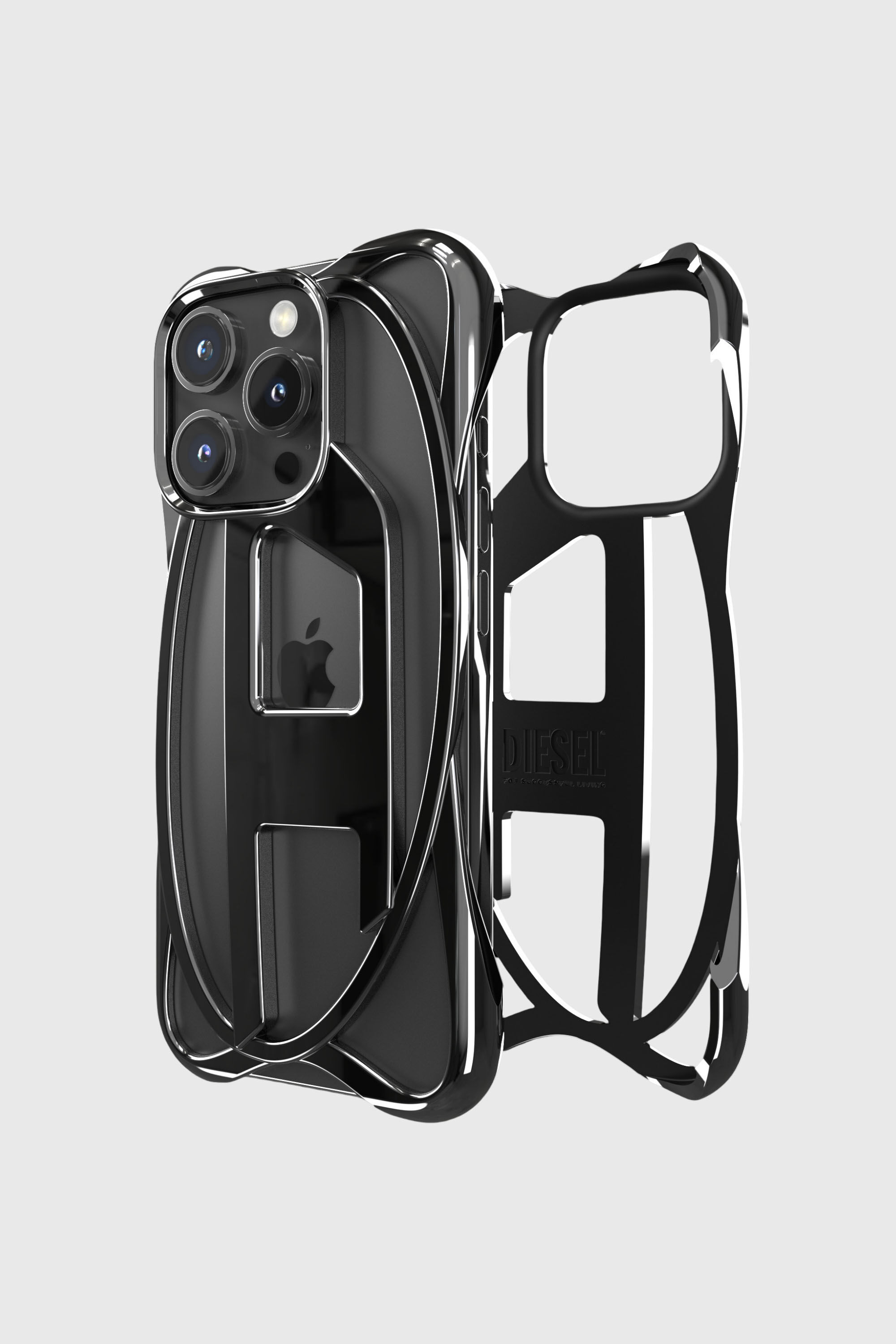 Diesel - 60268 CAGED D CASE, Unisex Gitter-D-H&uuml;lle iPhone 16 Pro in Schwarz - 1