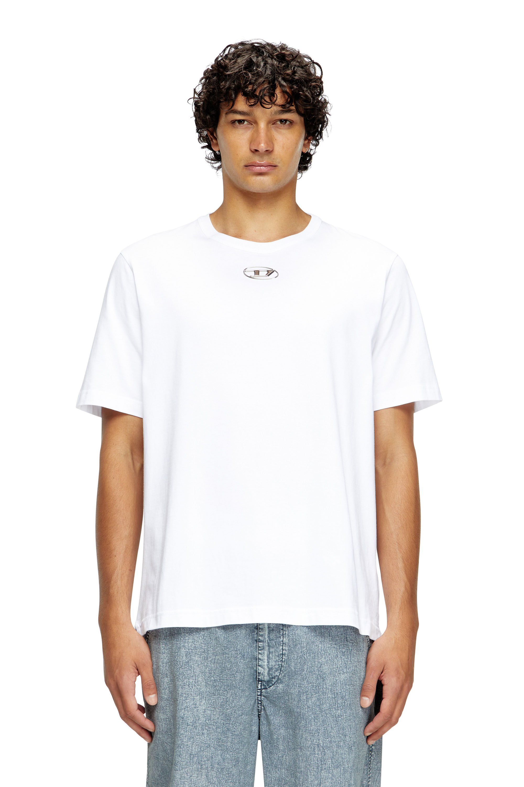 Diesel - T-JUST-OD, Herren T-Shirt mit Spritzguss-Logo in Weiß - 3
