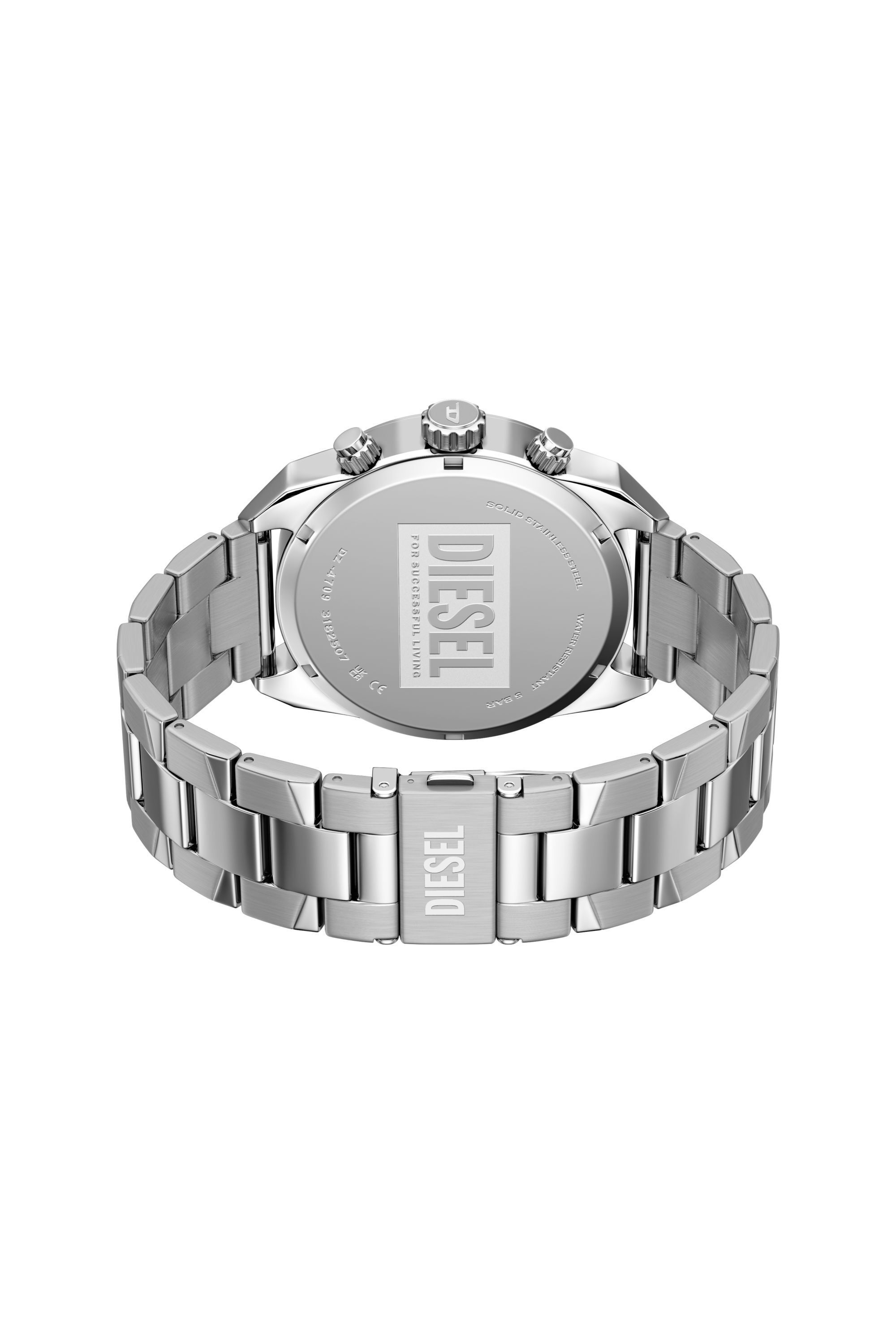Diesel - DZ4709 WATCH, Herren Spiked Edelstahluhr mit Nieten in Silber - 4