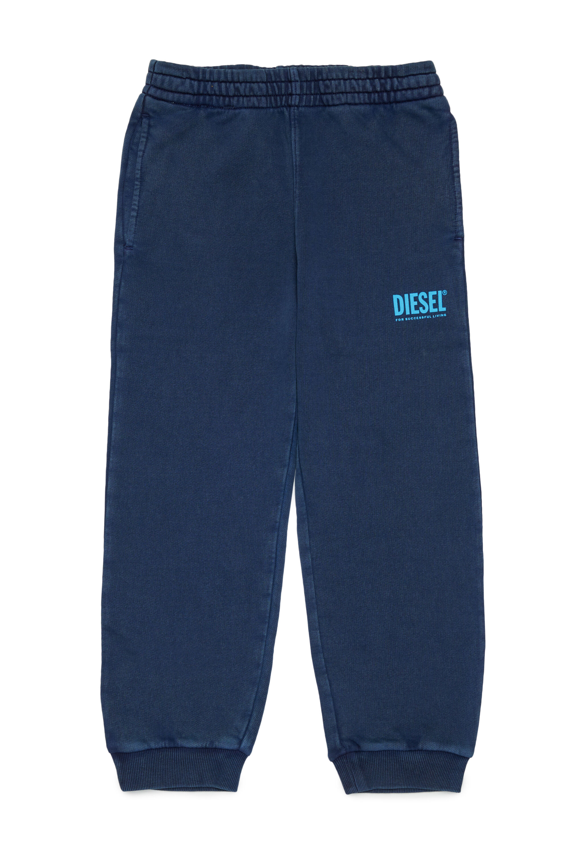 Diesel - PTISEL, Herren Sweatpants aus Baumwolle mit Logo-Print in Dunkelblau - 1