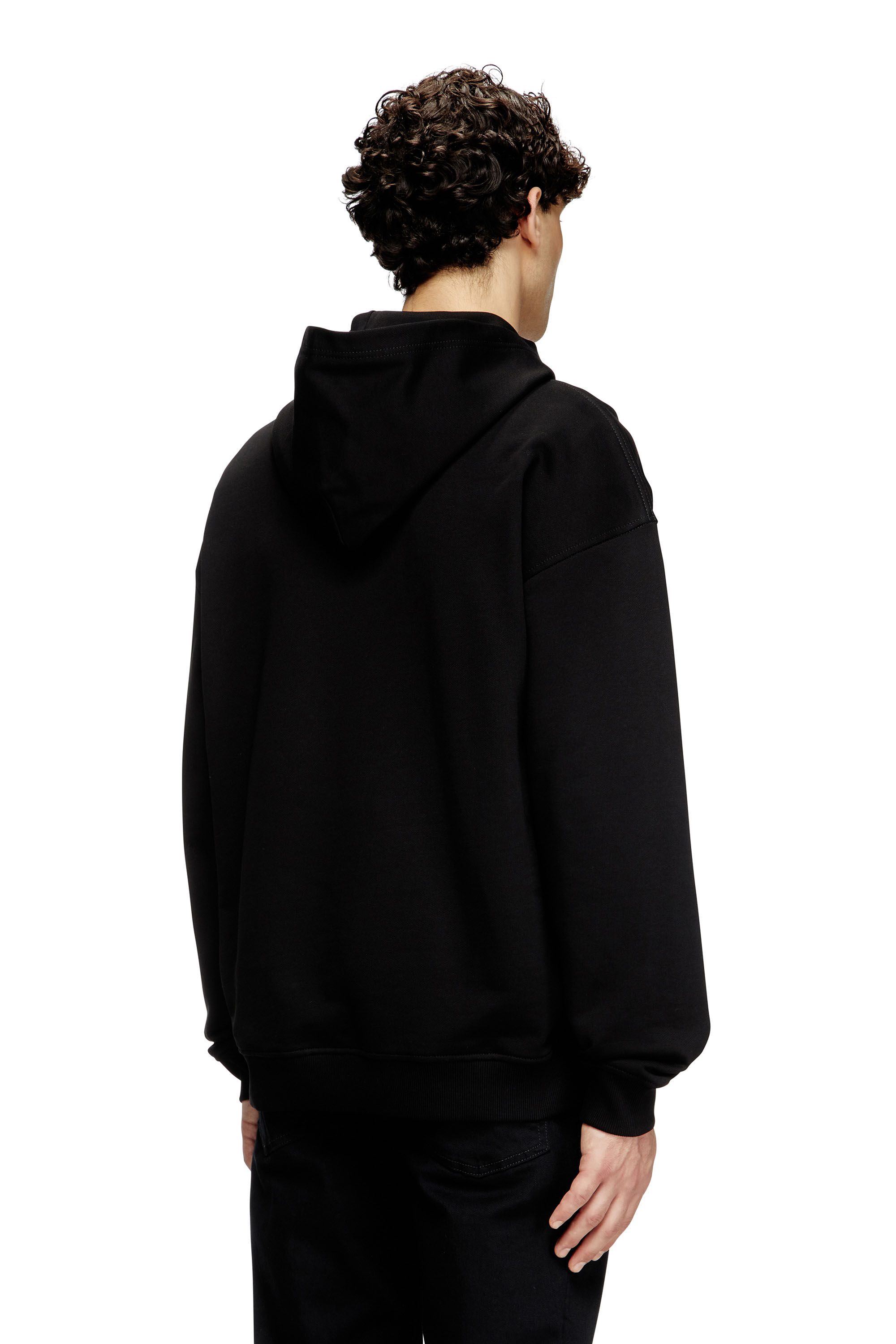 Diesel - S-BOXT-HOOD-D, Herren Hoodie mit D Logo-Patch in Schwarz - 4