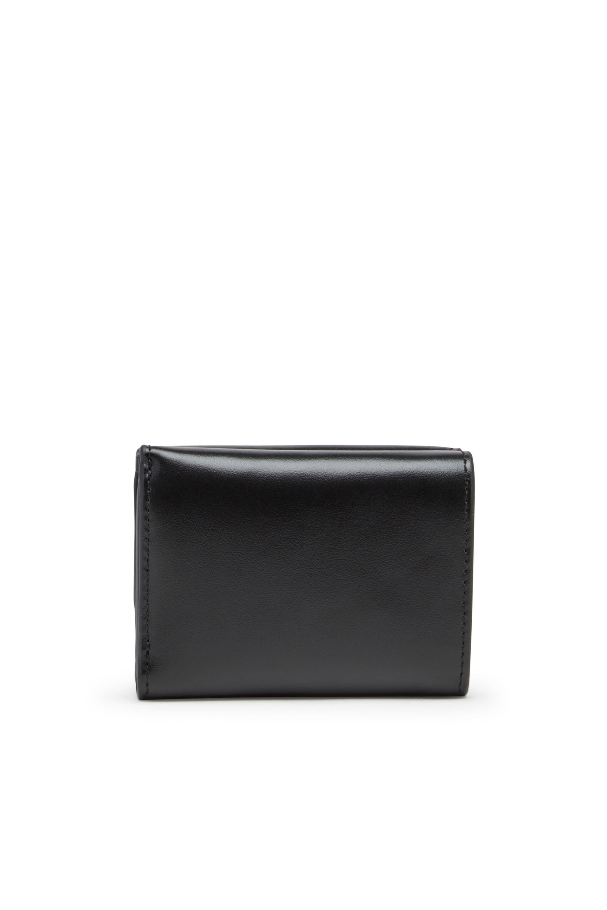 Women's Tri-fold wallet in leather | Black | Diesel