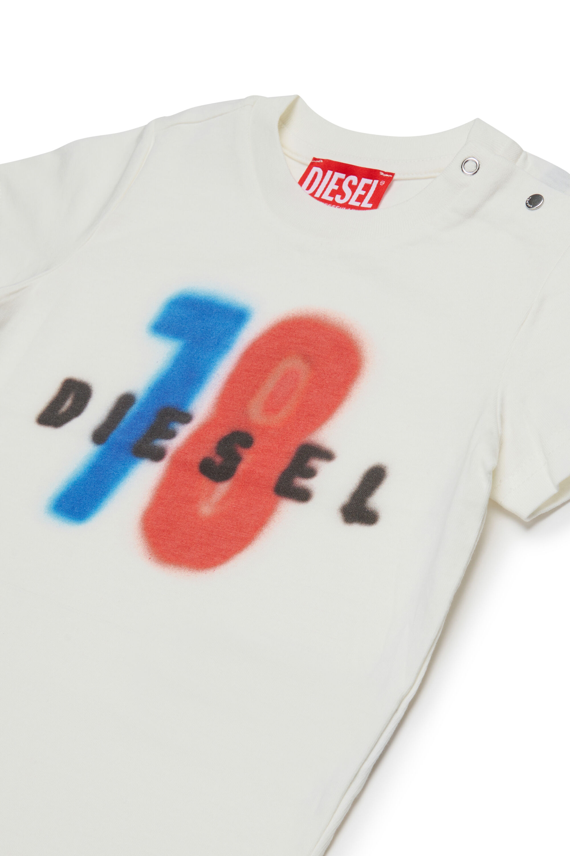 Diesel - TESSIB, Herren Baumwoll-T-Shirt mit Druck in Weiß - 3
