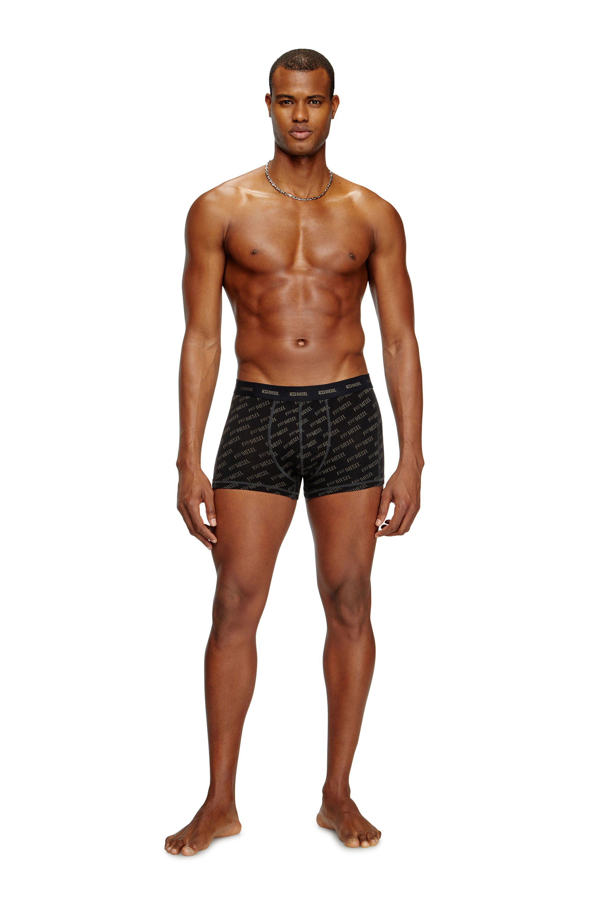 Diesel - DAMIEN-UTLT-3PACK, Herren Retropants im Dreierpack mit stilisiertem Logo in Schwarz/Braun - 1