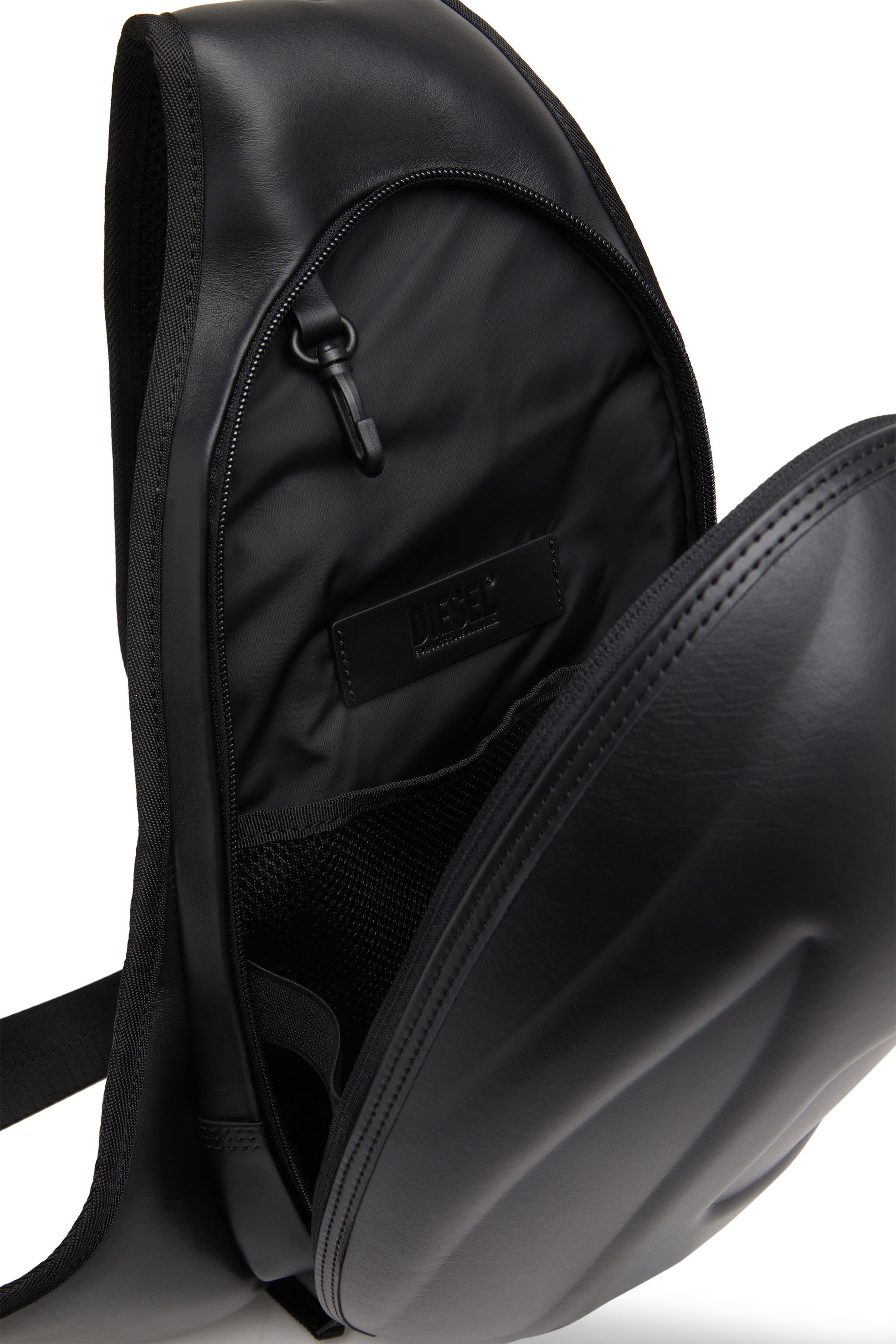 Men's leather cheap sling backpacks