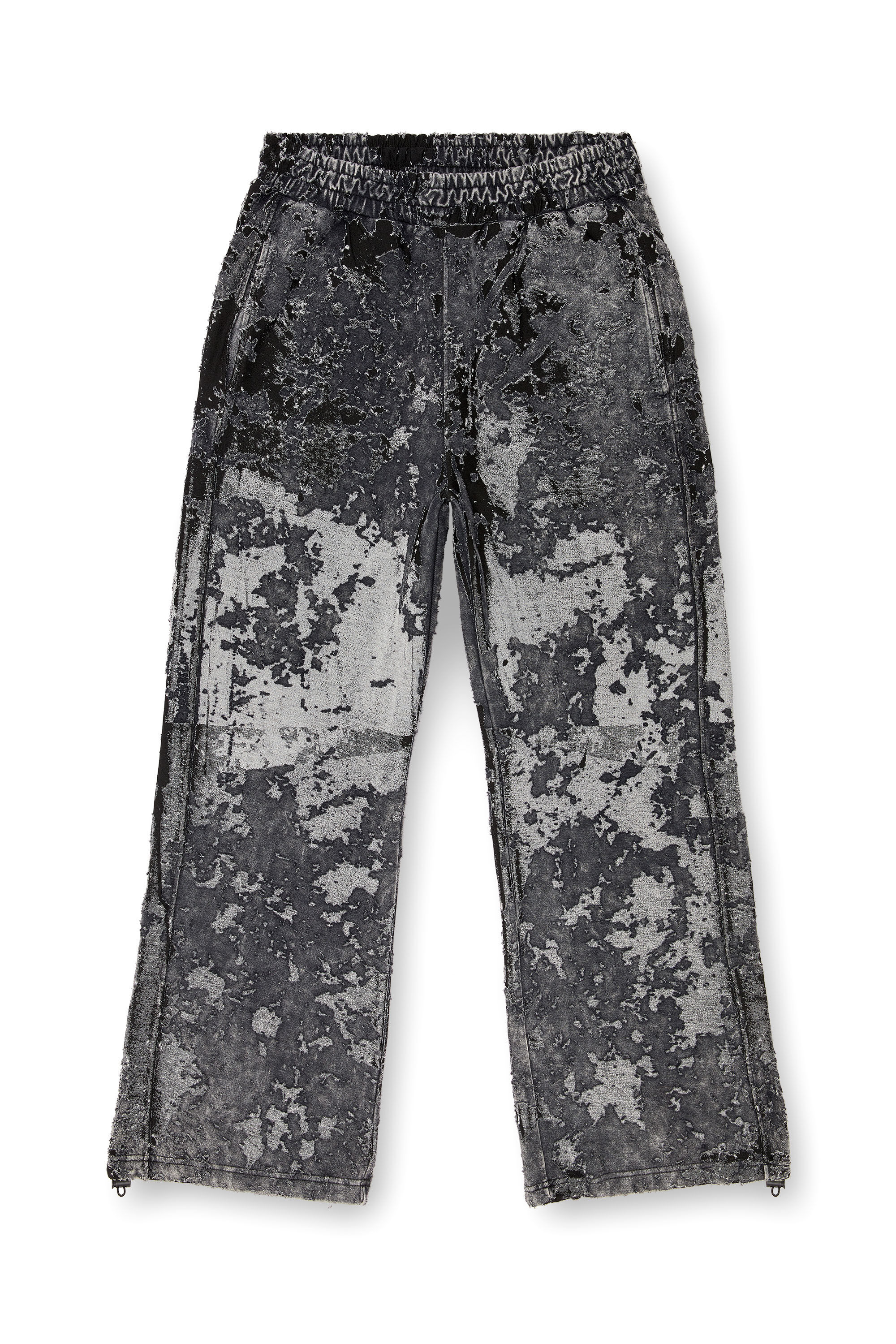 Diesel - P-MARTIS-SHOW, Herren Devoré-Trackhose mit Camouflage-Effekt in Schwarz - 2