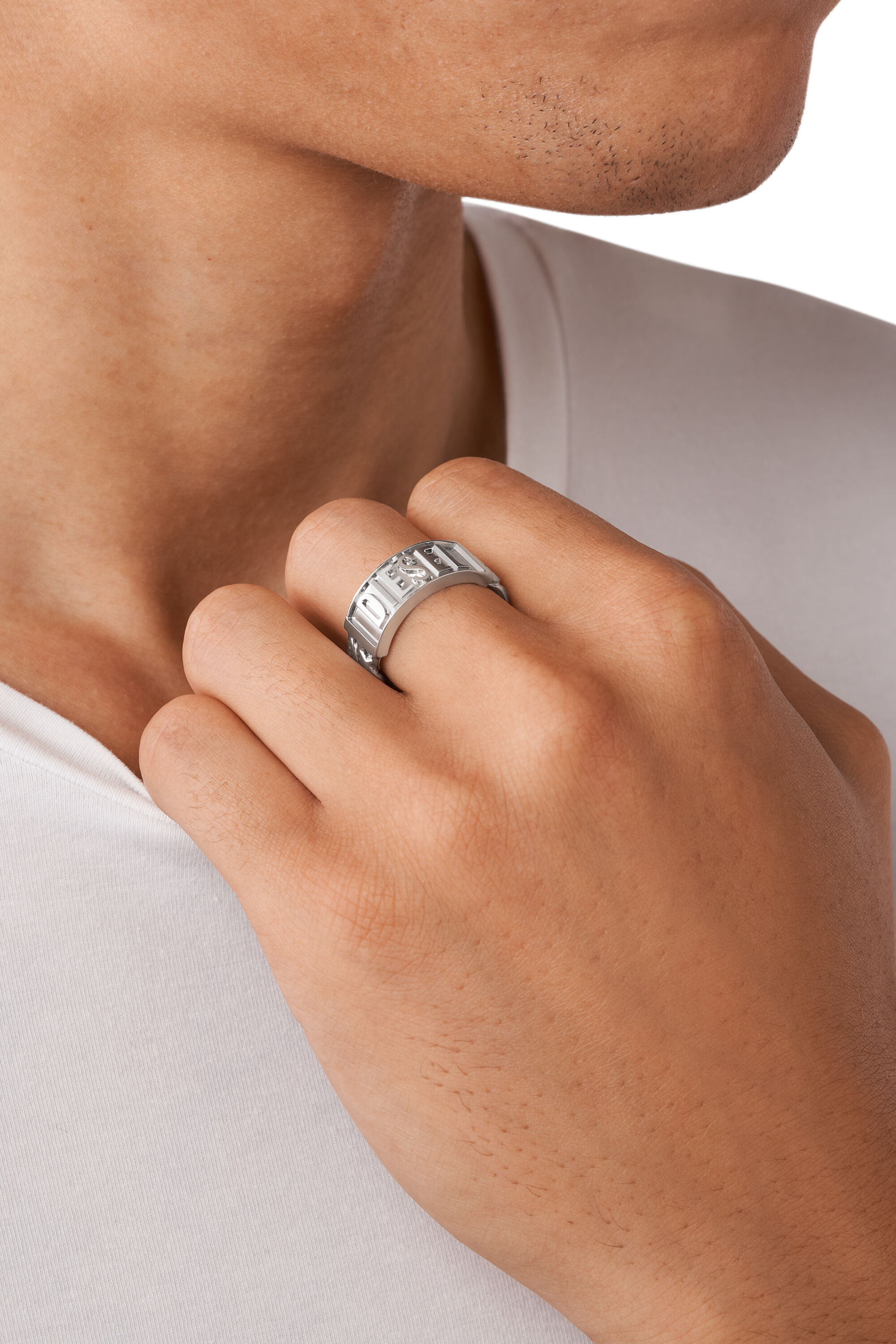 Diesel - DX1347, Herren Edelstahlring in Silber - 3