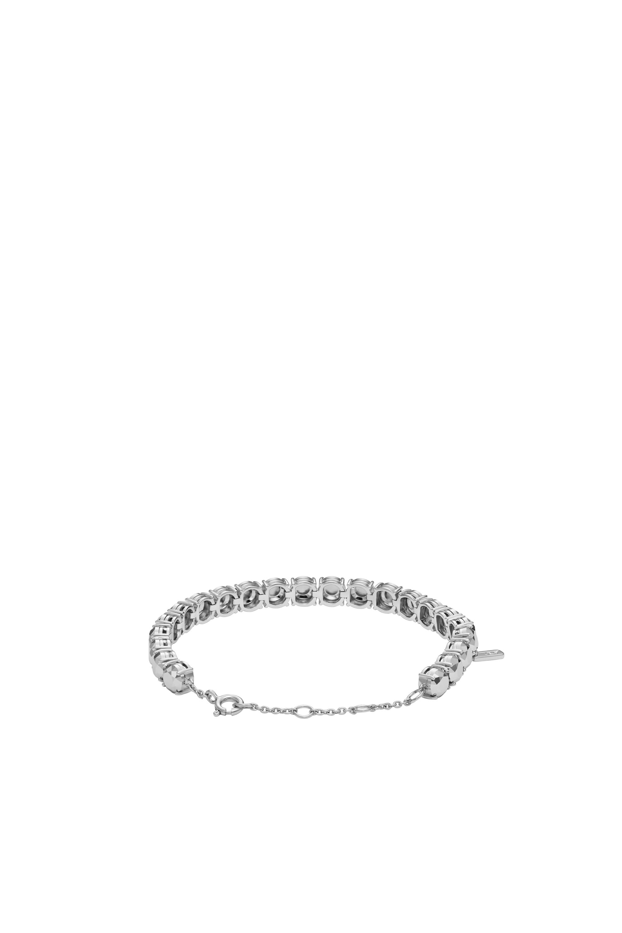 Diesel - DL1354040 STERLING SILVER JEWEL, Unisex Armreif aus Sterlingsilber mit Diamantschliff in Silber - 2