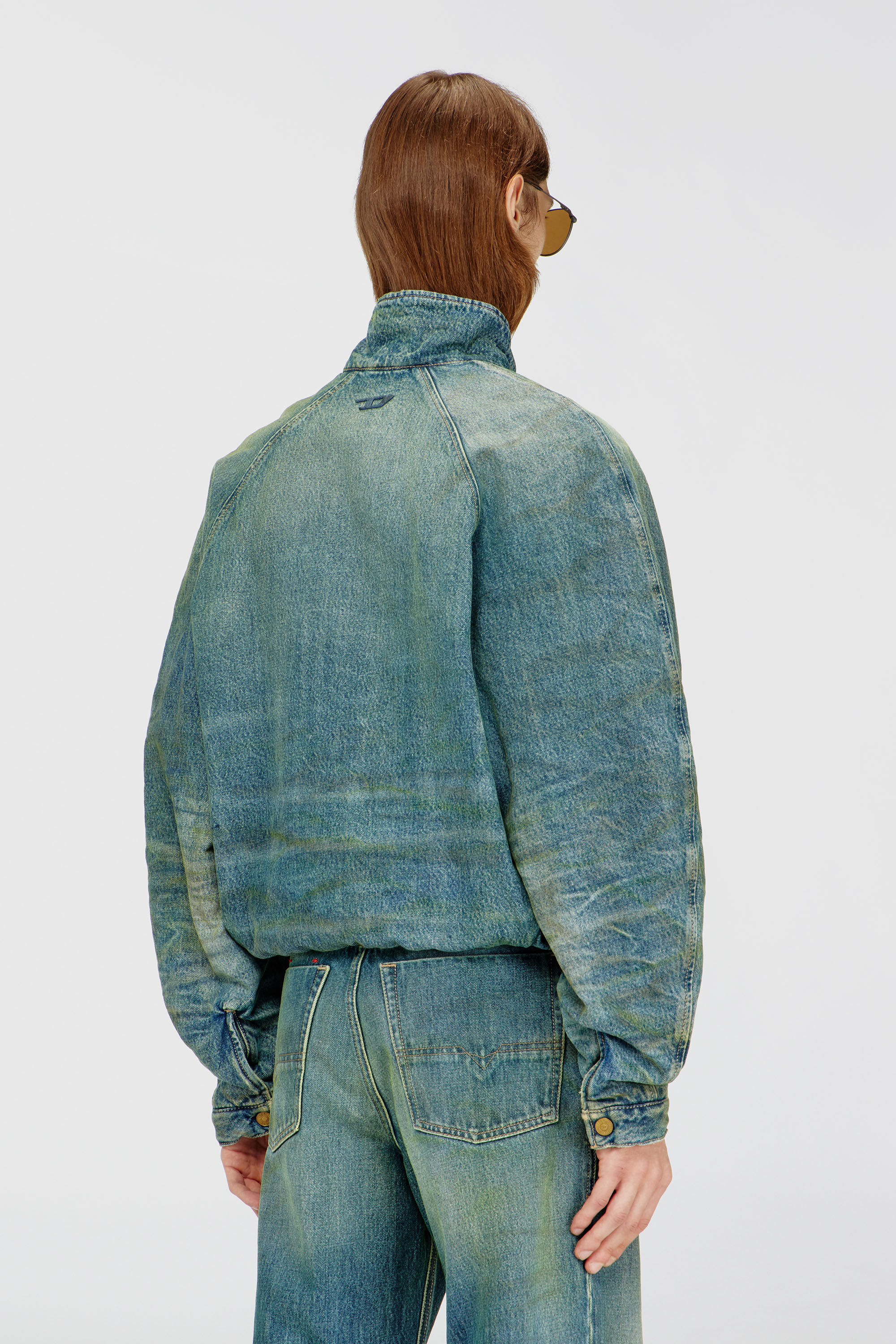 Diesel - D-BARUS-FSJ2, Herren Steppjacke aus Denim mit Knitter- und Used-Effekt in null - 4