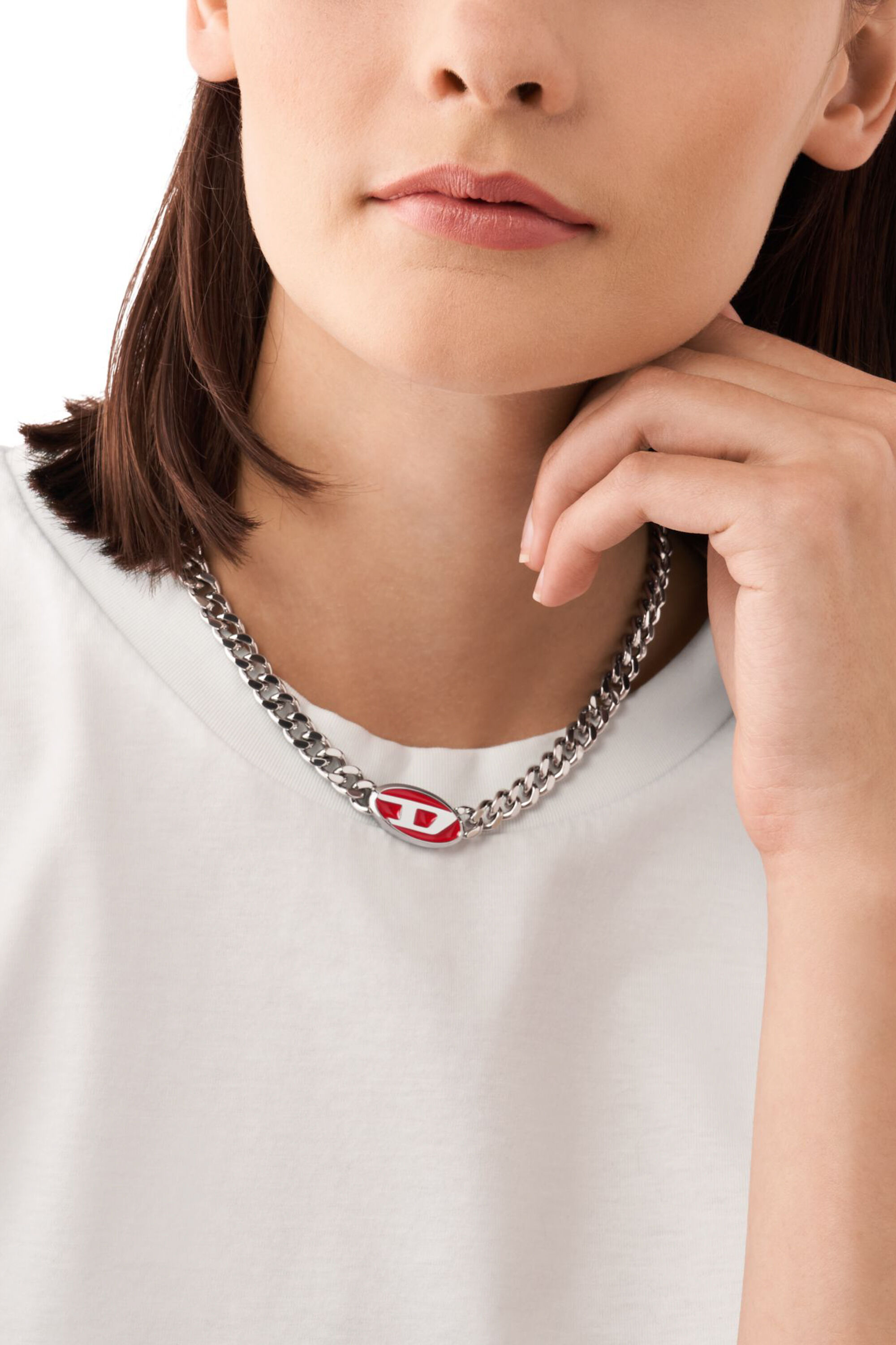 Diesel - DX1446, Unisex Halskette aus Edelstahl in Silber - 4
