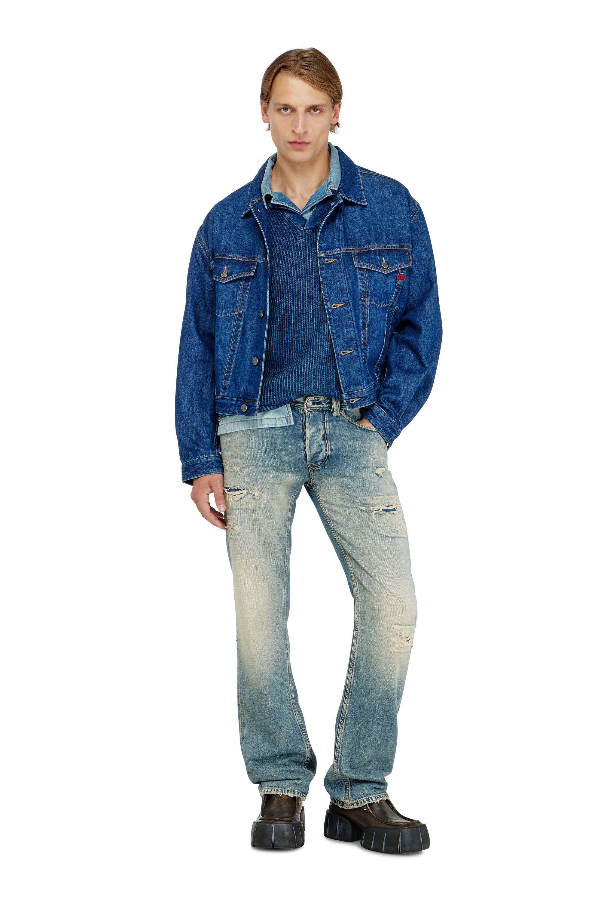 Diesel - Herren Regular Jeans 1985 Larkee 09P62, Mittelblau - 1