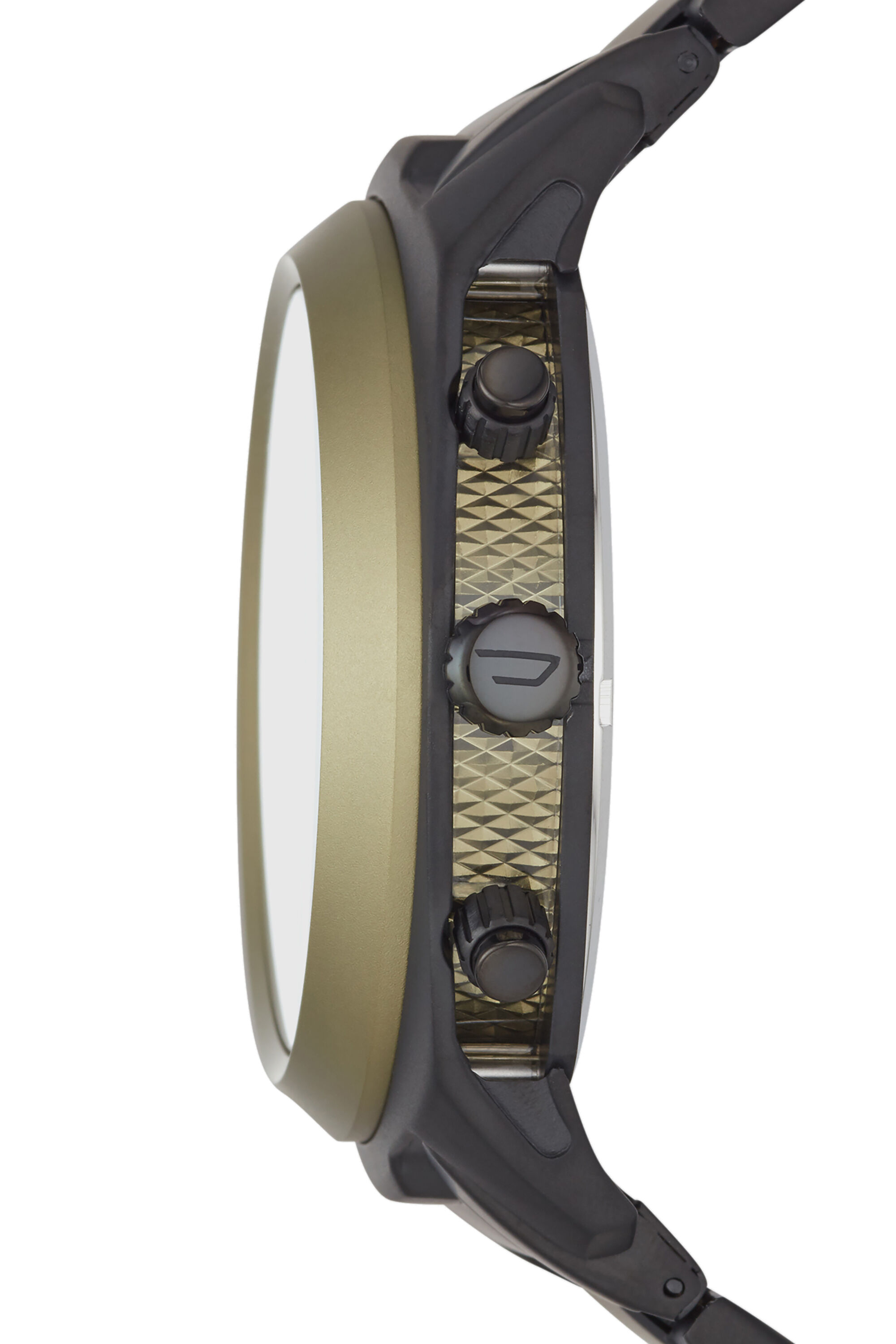 Diesel - DZ4497, Herren Armbanduhr aus schwarzem Edelstahl mit Chronograph-Anzeige in Schwarz/Grün - 2