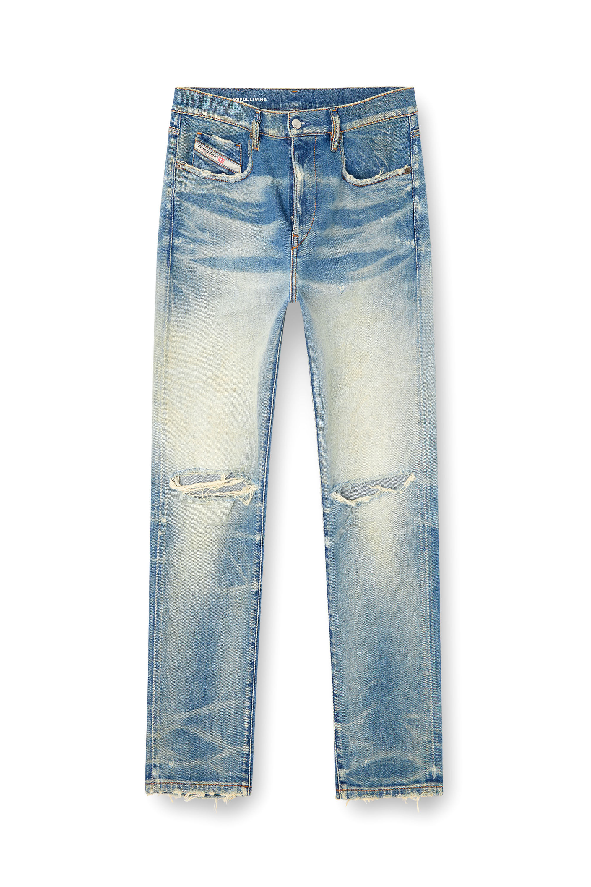 Diesel - Herren Slim Jeans 2019 D-Strukt 09L28, Mittelblau - 2