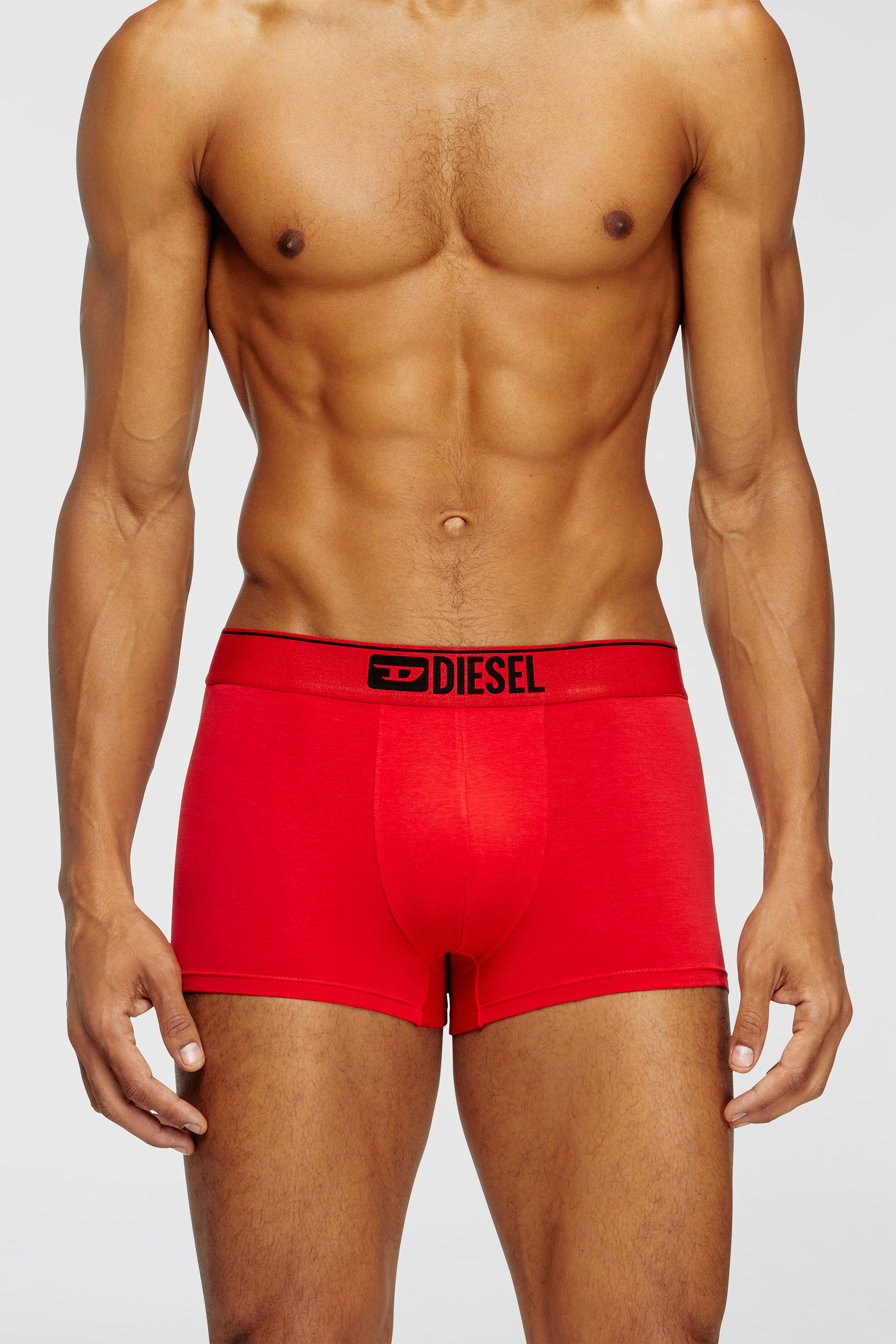 Diesel - UMBX-DAMIENTHREEPACK, Herren Einfarbige Retropants im Dreierpack in Rot/Schwarz - 3